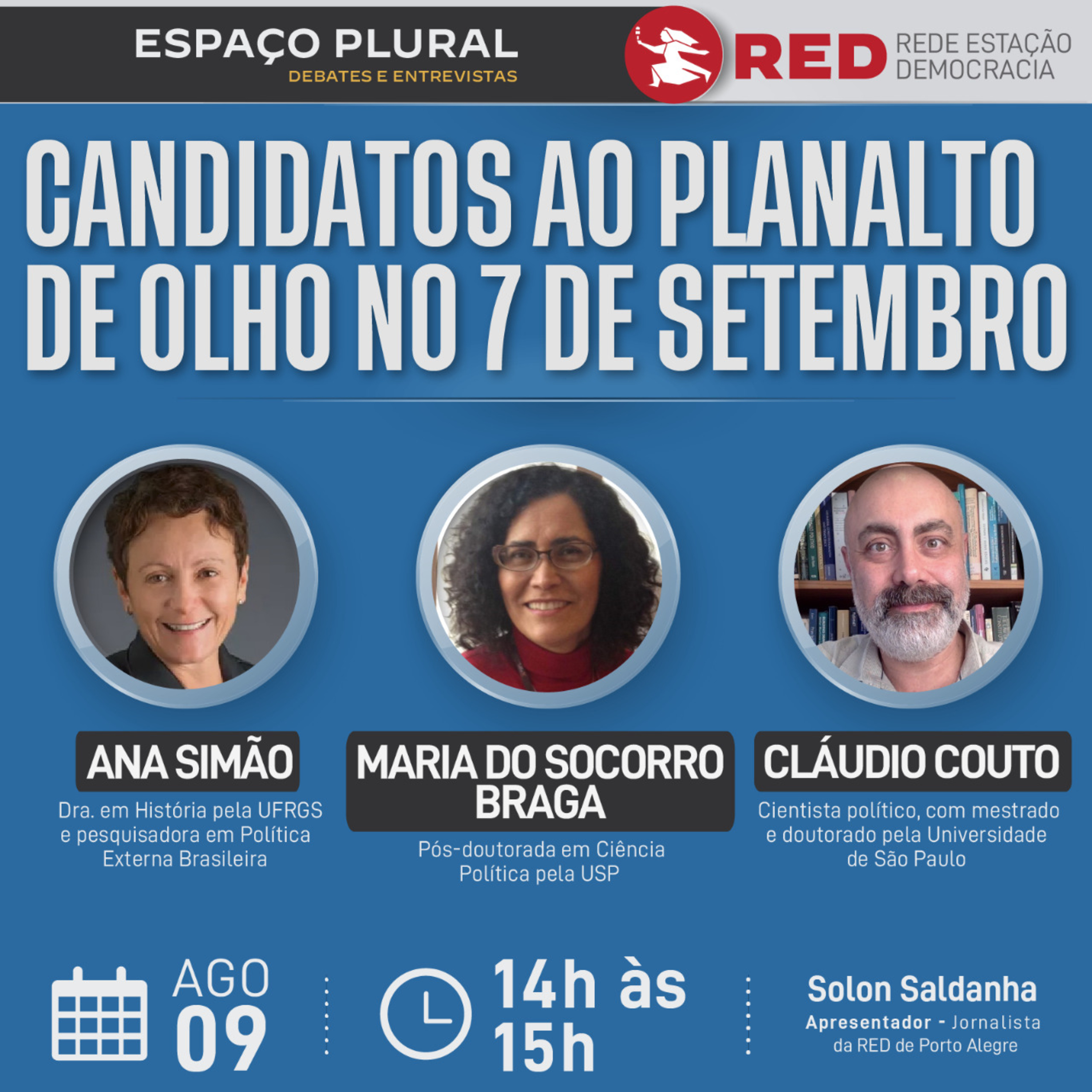 Espaço Plural, Debates e Entrevistas | Terça-feira 09/08/2022 episode artwork
