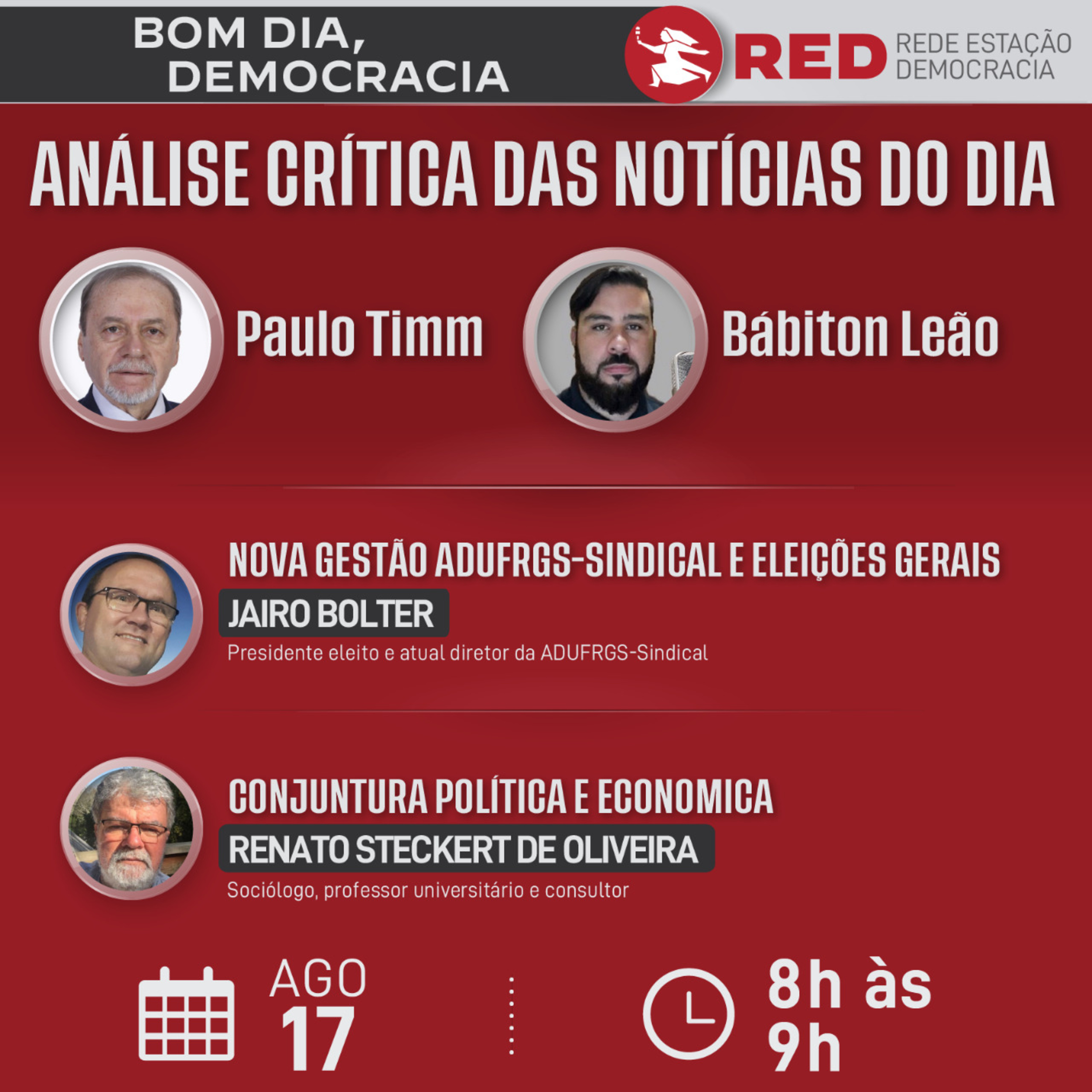 Bom dia, Democracia | Quarta-feira 17/08/2022 episode artwork