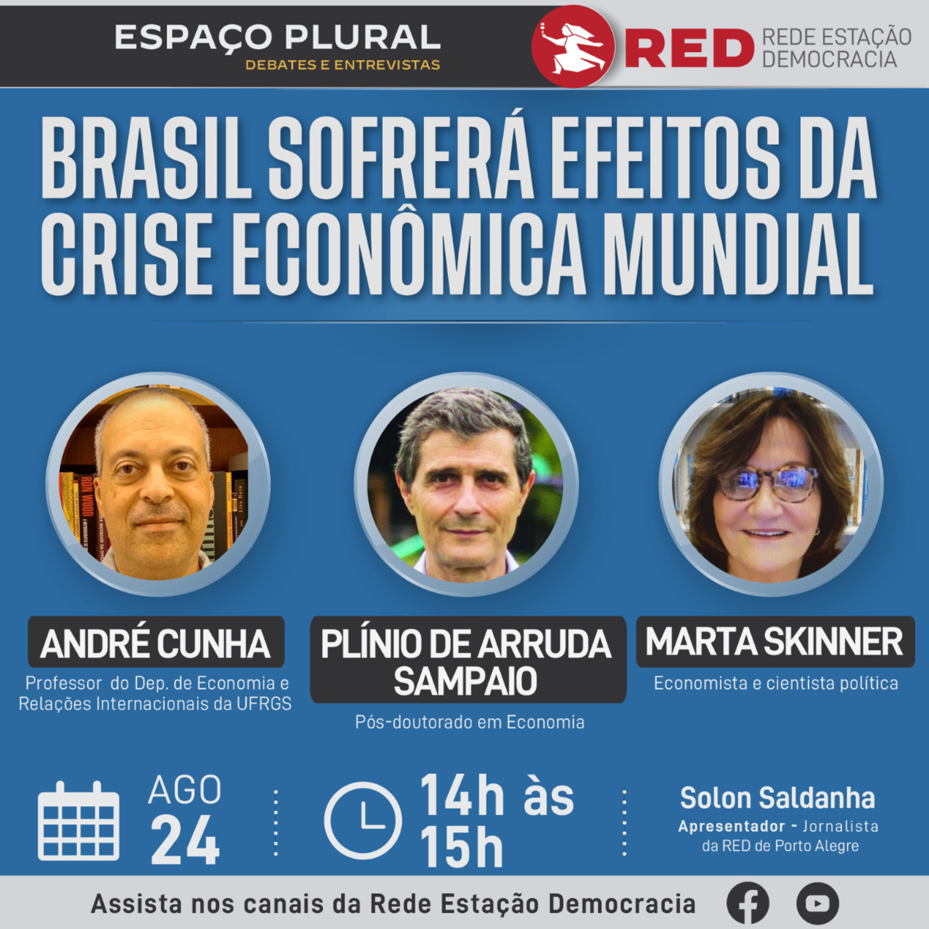 Espaço Plural, Debates e Entrevistas | Quarta-feira 24/08/2022 episode artwork