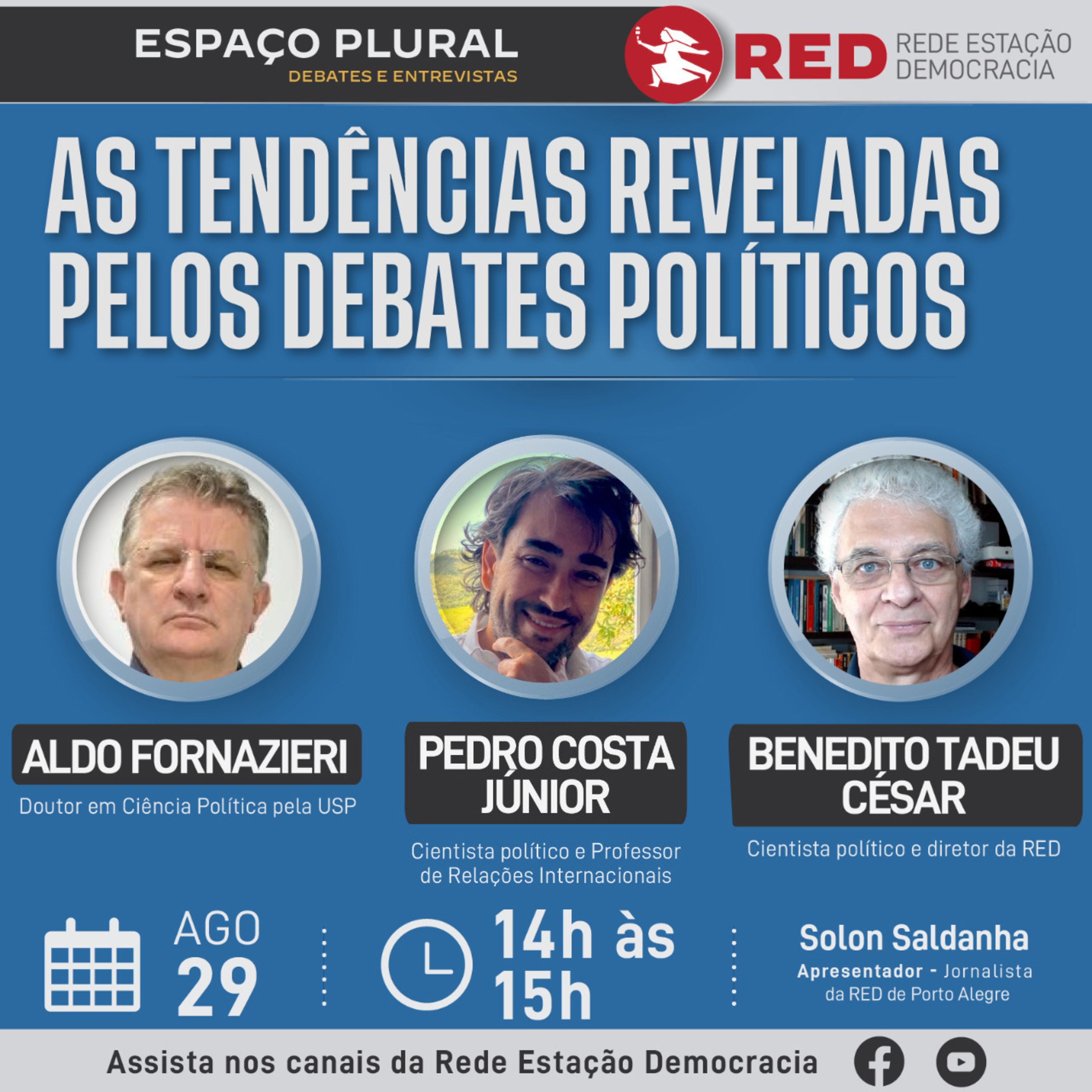 Espaço Plural, Debates e Entrevistas | Segunda-feira 29/08/2022 episode artwork