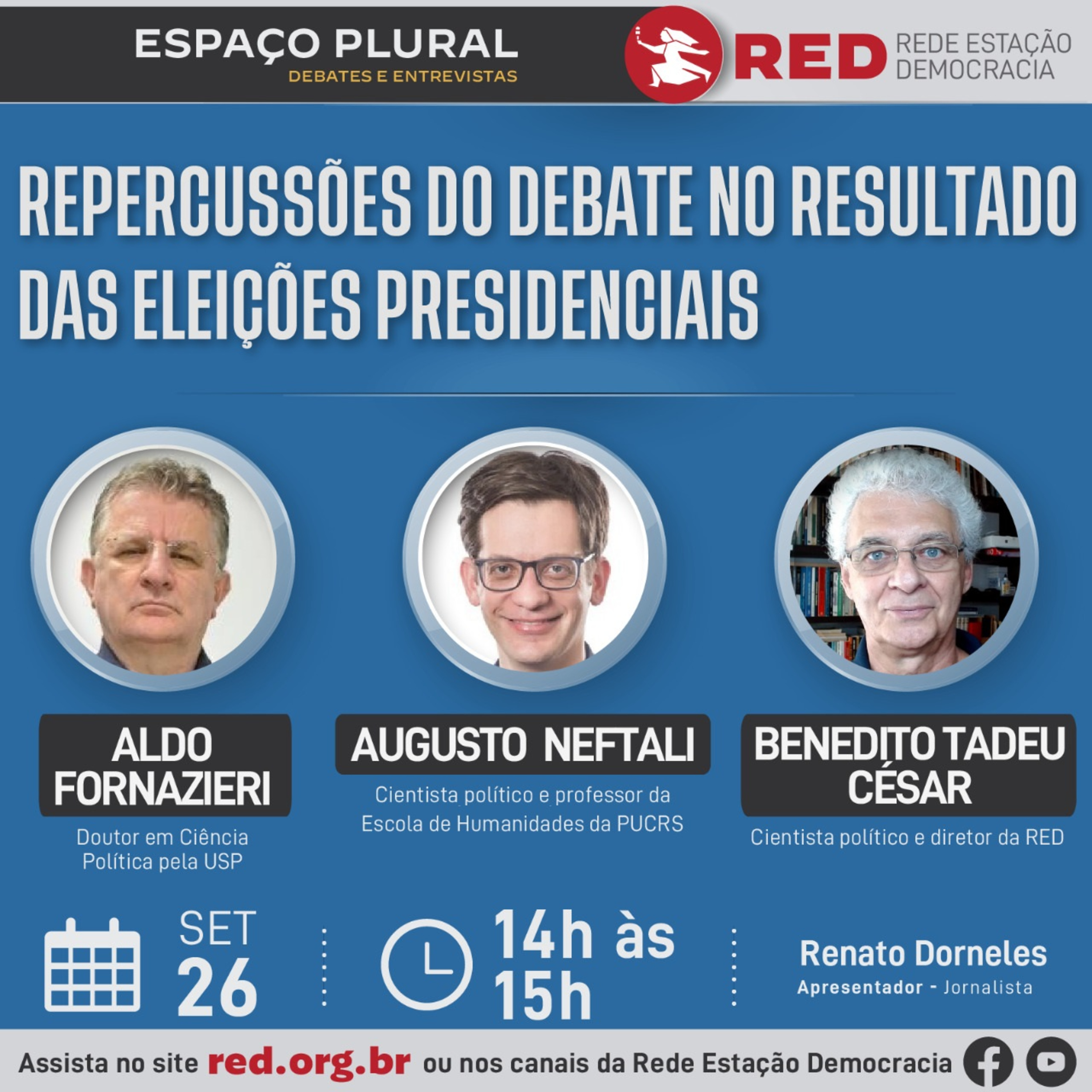 Espaço Plural, Debates e Entrevistas | Segunda-feira 26/09/2022 episode artwork