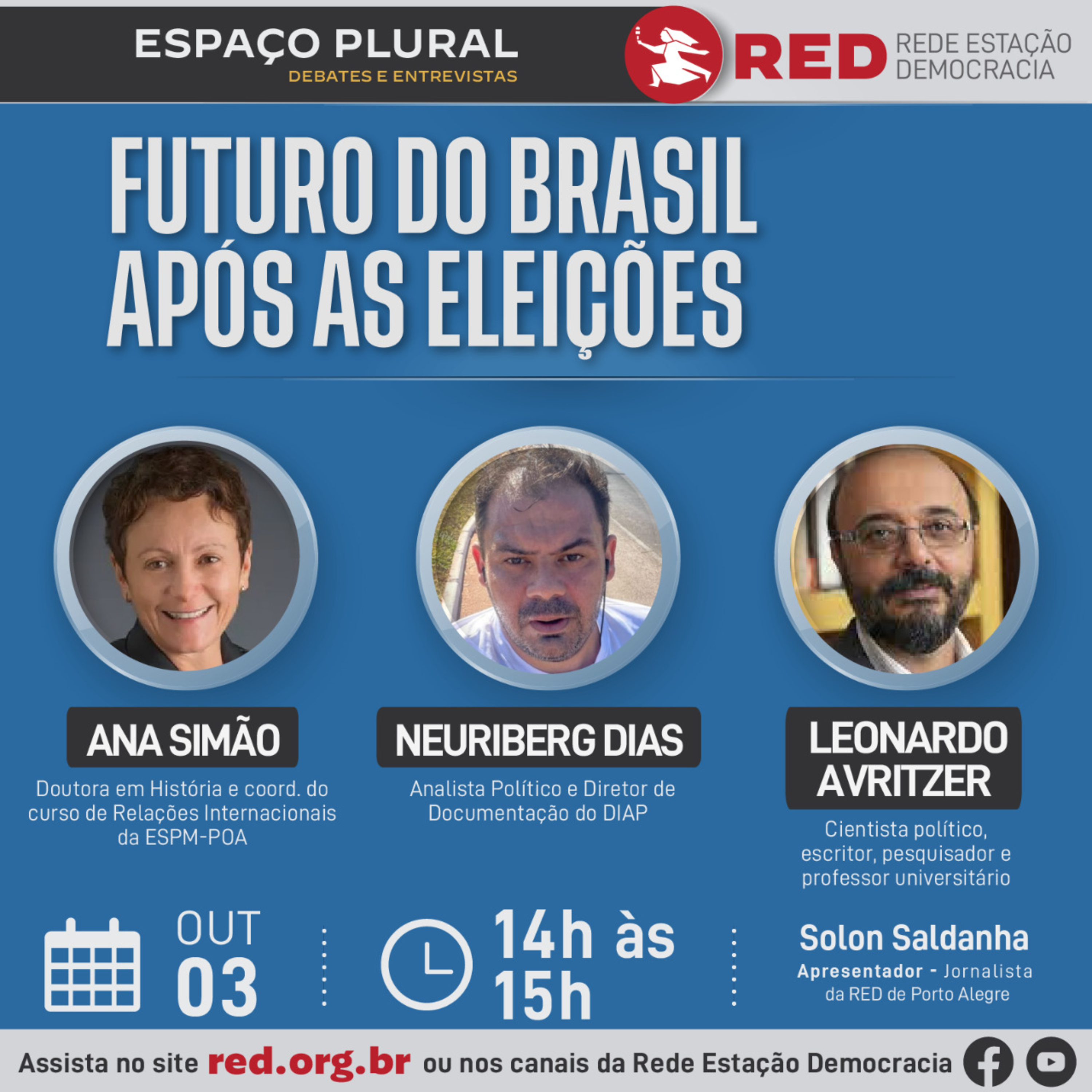 Espaço Plural, Debates e Entrevistas | Segunda-feira 03/10/2022 episode artwork