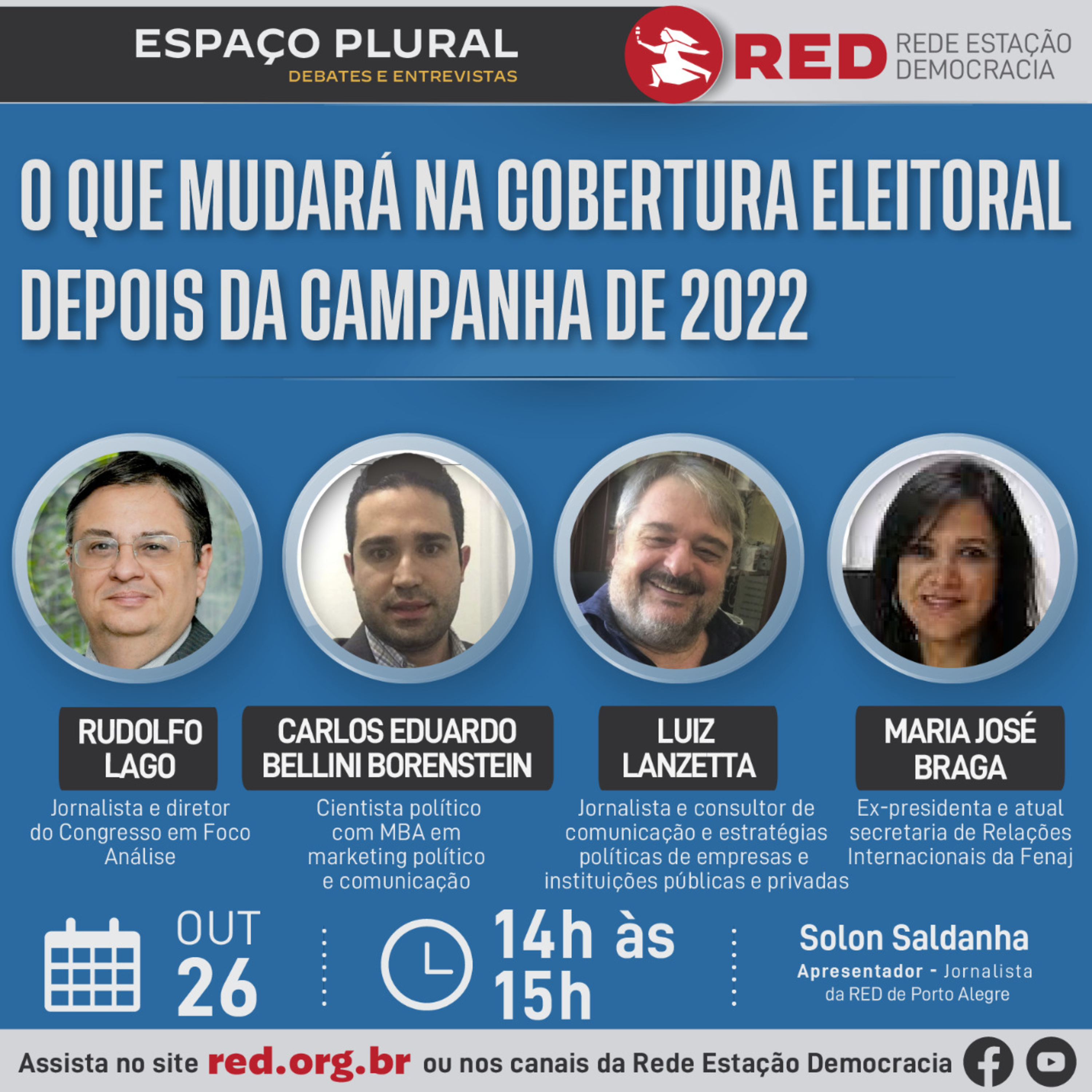Espaço Plural, Debates e Entrevistas | Quarta-feira 26/10/2022 episode artwork