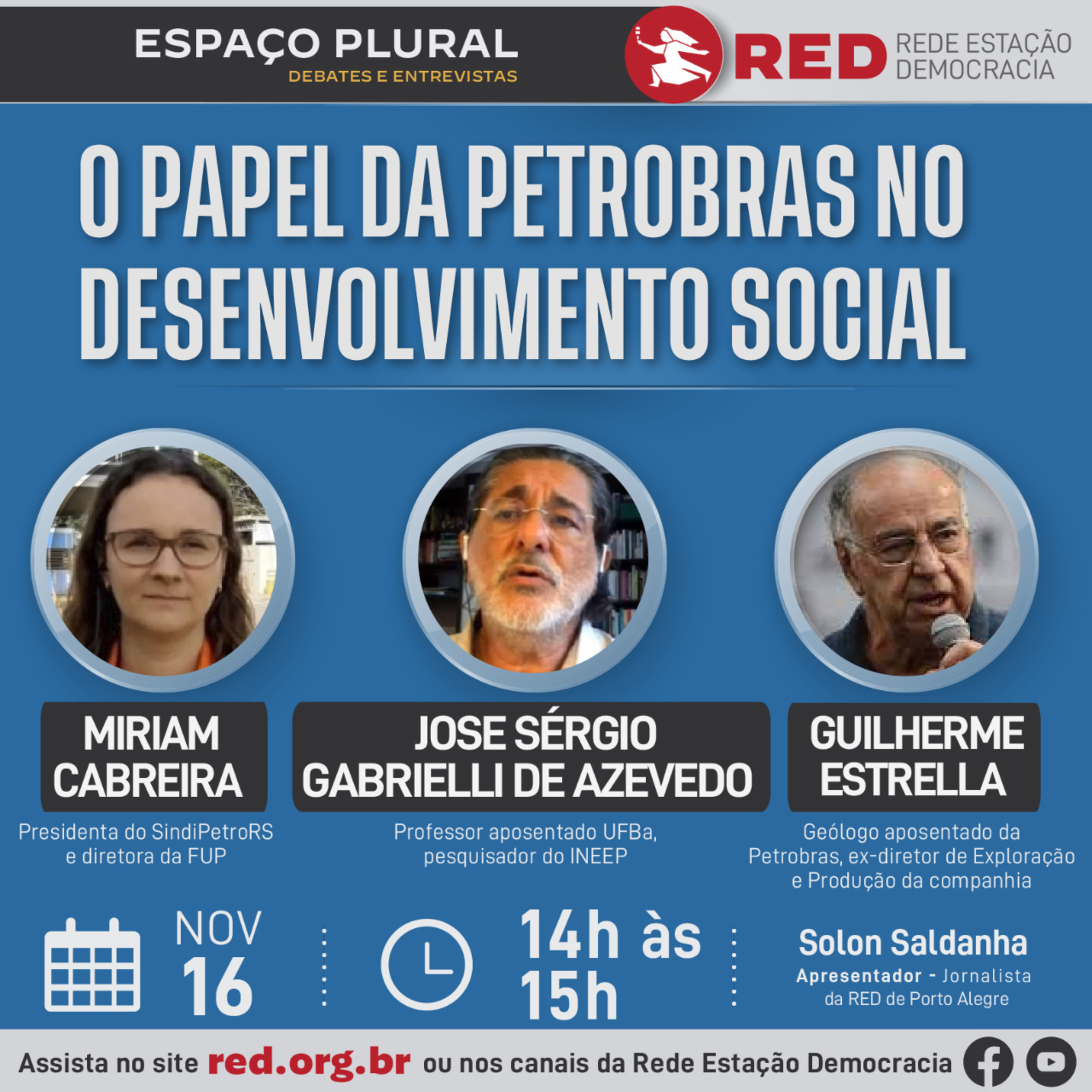 Espaço Plural, Debates e Entrevistas | Quarta-feira 16/11/2022 episode artwork