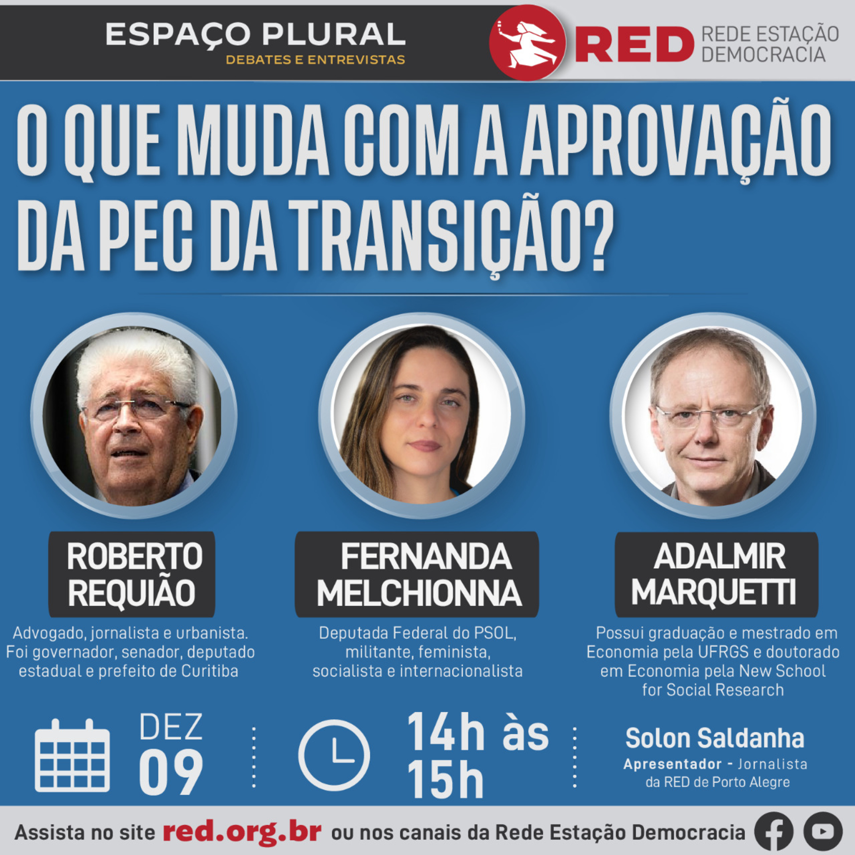 Espaço Plural, Debates e Entrevistas | Sexta-feira 09/12/2022 episode artwork