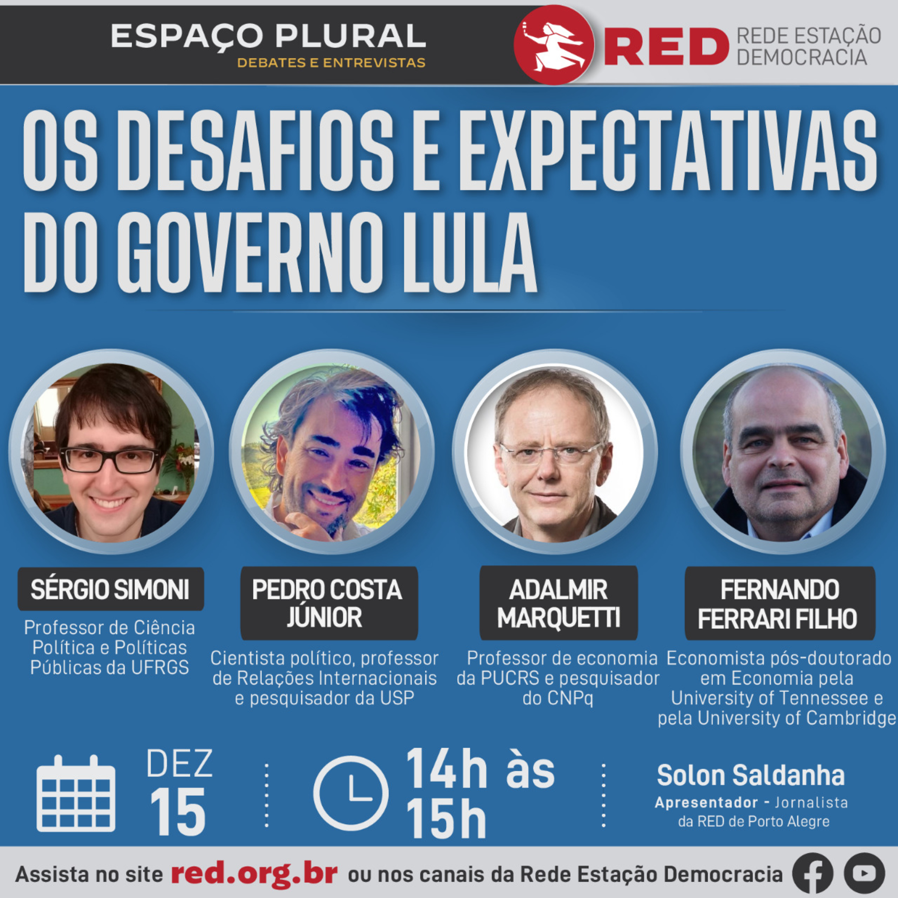 Espaço Plural, Debates e Entrevistas | Quinta-feira 15/12/2022 episode artwork