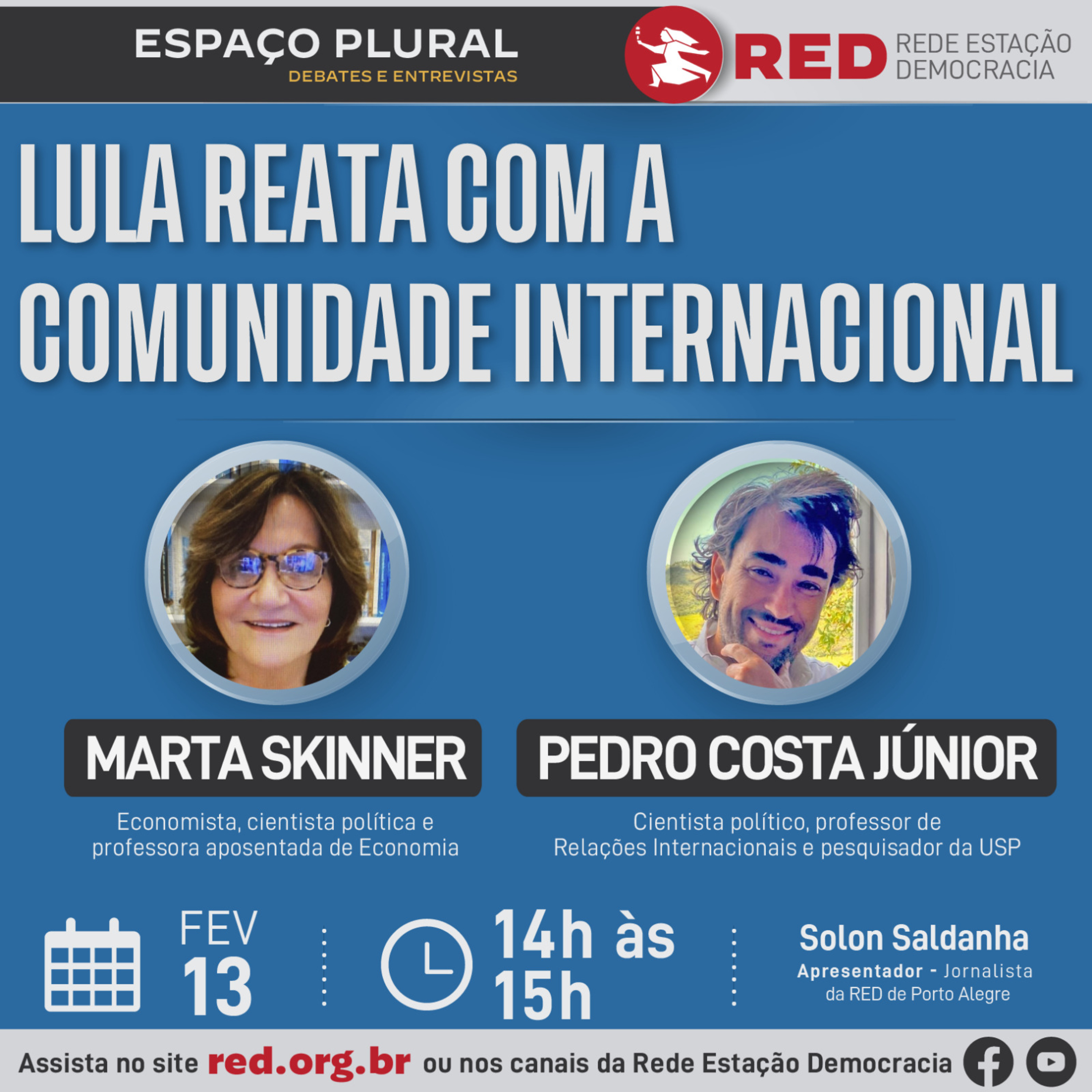Espaço Plural, Debates e Entrevistas | Segunda-feira 13/02/2023 episode artwork