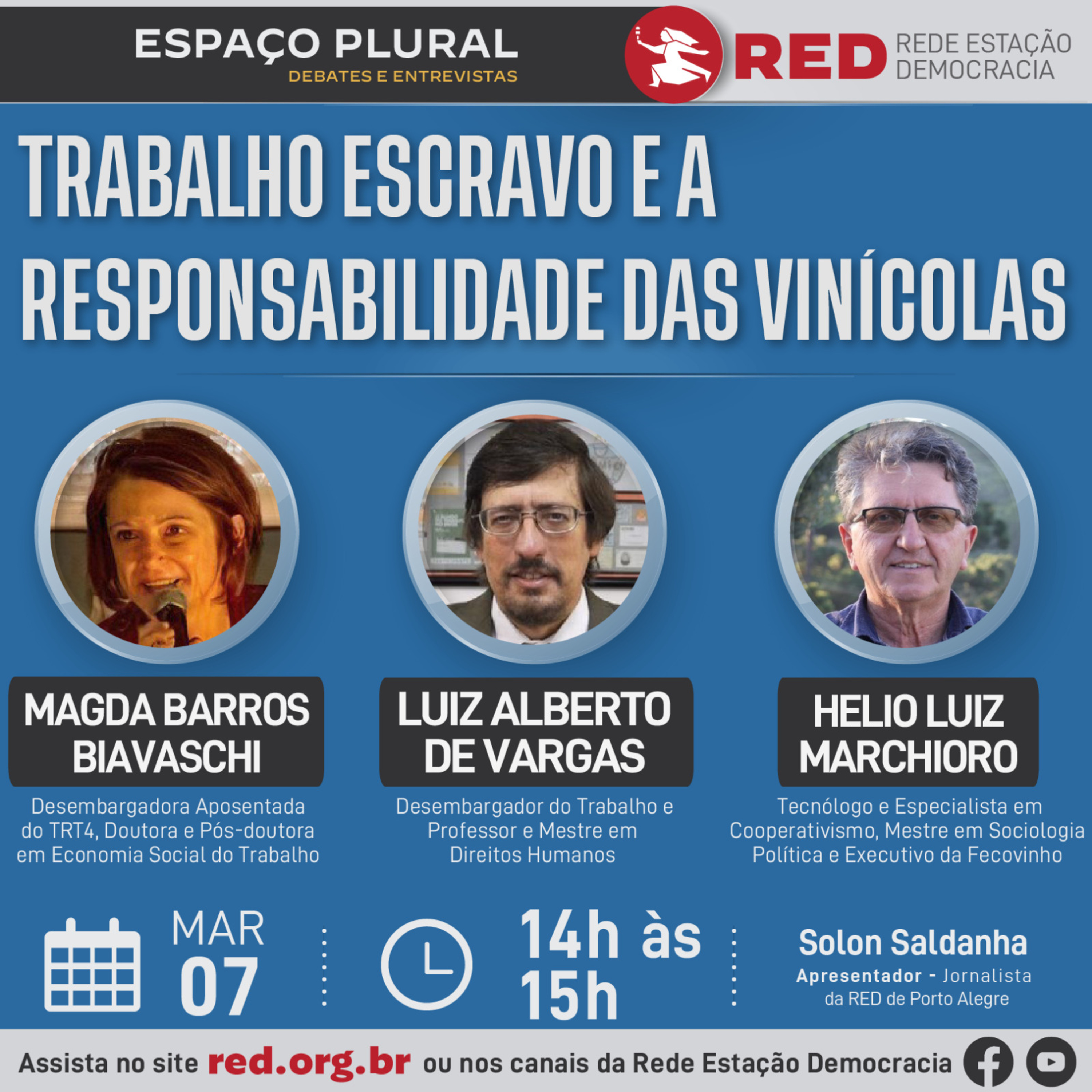  Espaço Plural, Debates e entrevistas | Terça-feira 07/03/2023 episode artwork
