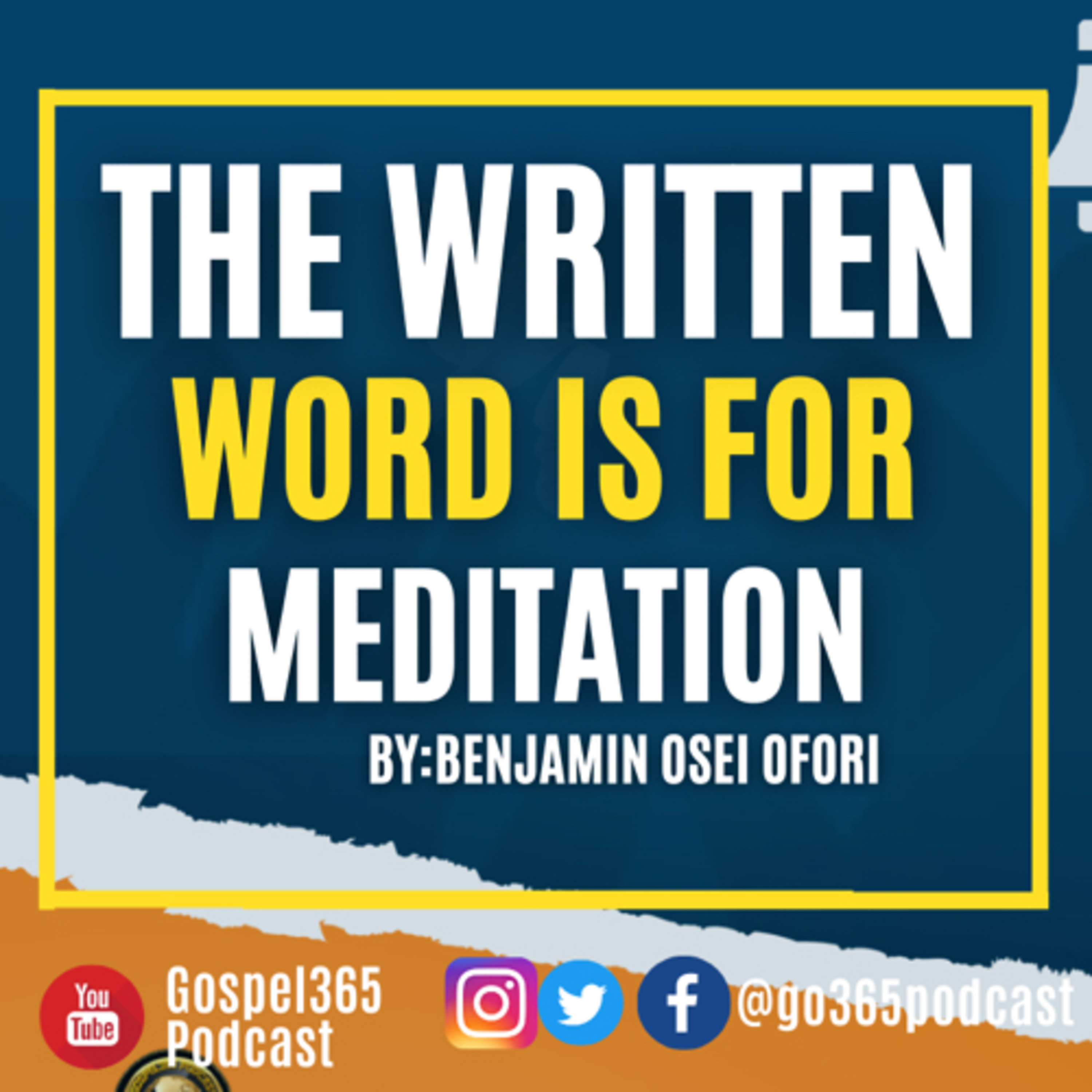 THE WRITTEN WORD IS FOR MEDITATION 
 episode artwork