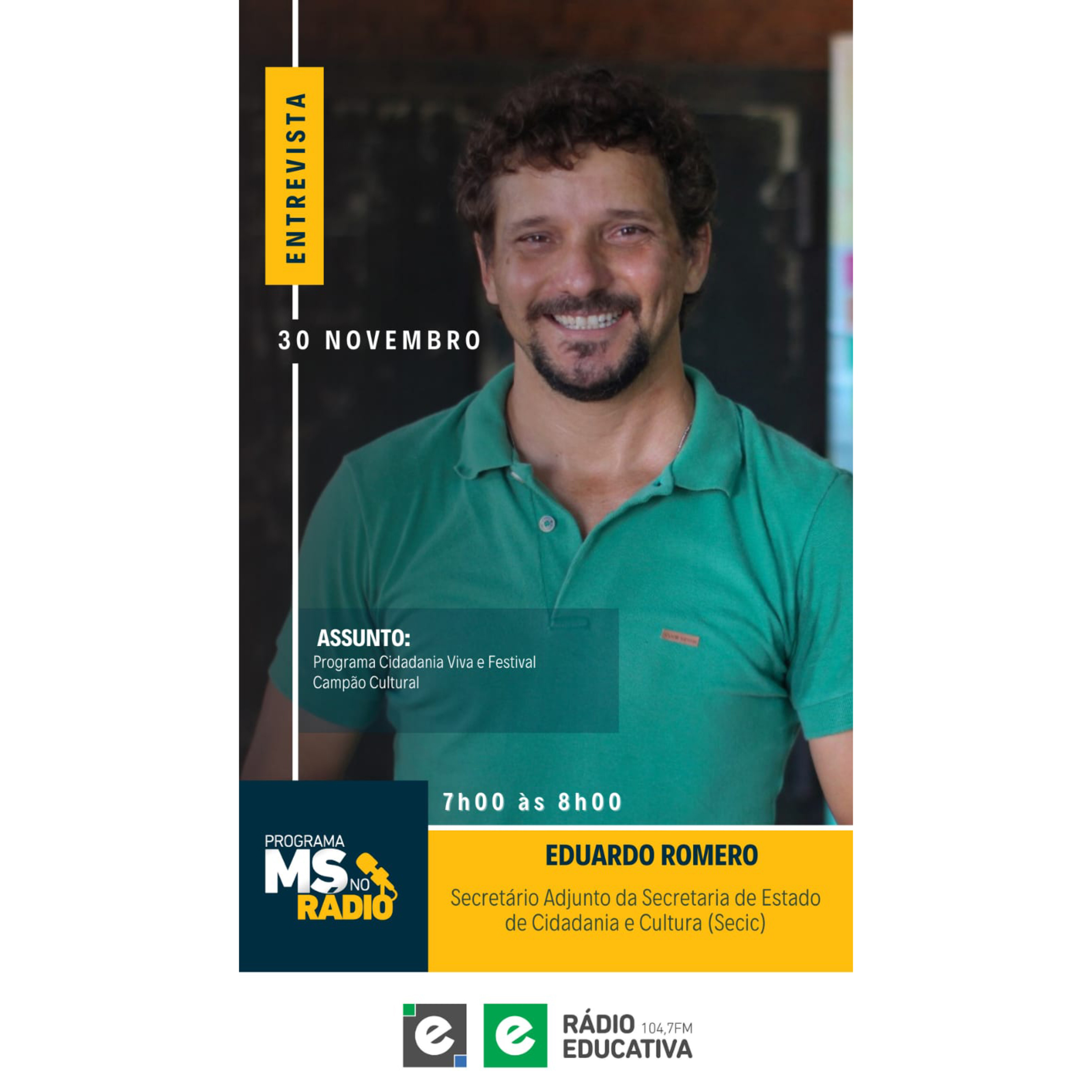 MS no Rádio discute o festival Campão Cultural com Eduardo Romero episode artwork