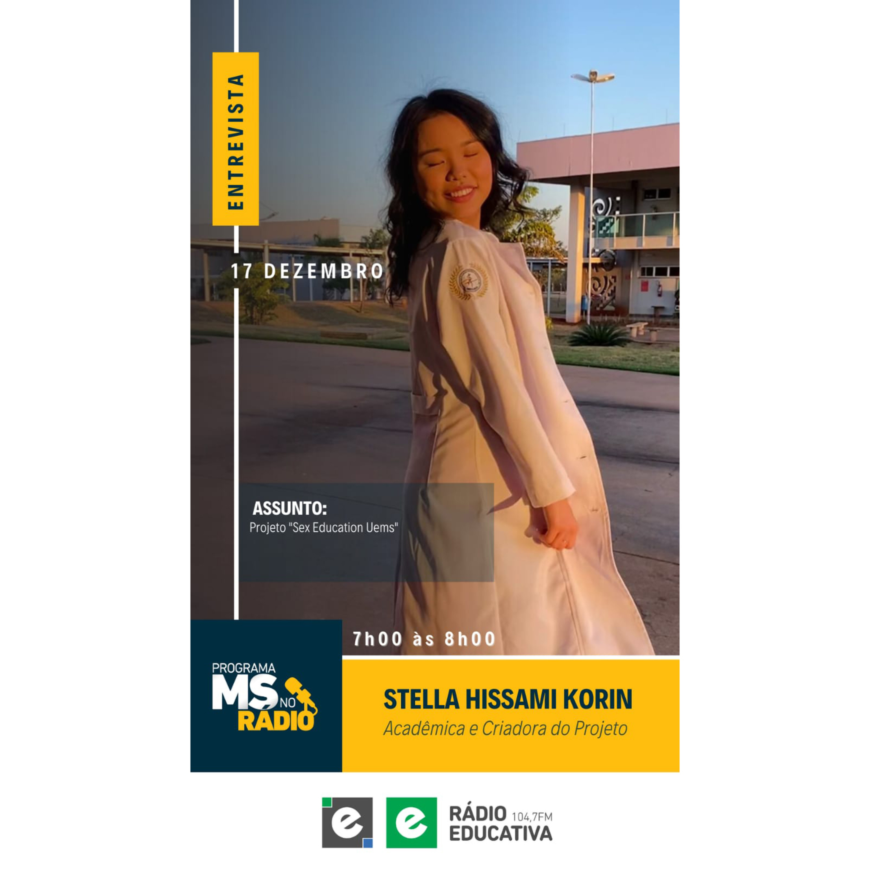 MS no Rádio entrevista a acadêmica Stella Hissami Korin episode artwork