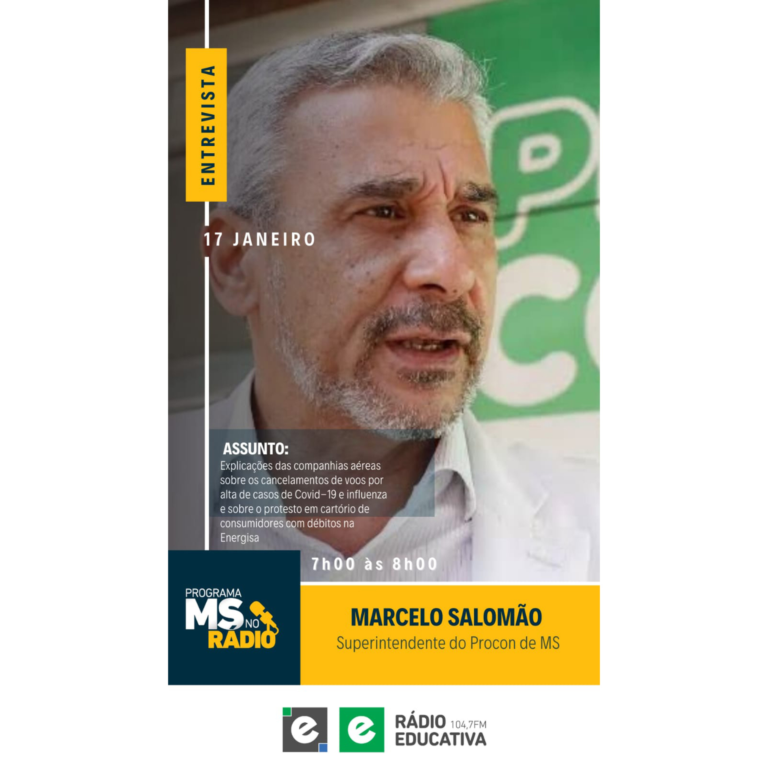MS no Rádio aborda os cancelamentos de voos por conta da Covid-19 e os direitos dos consumidores  episode artwork