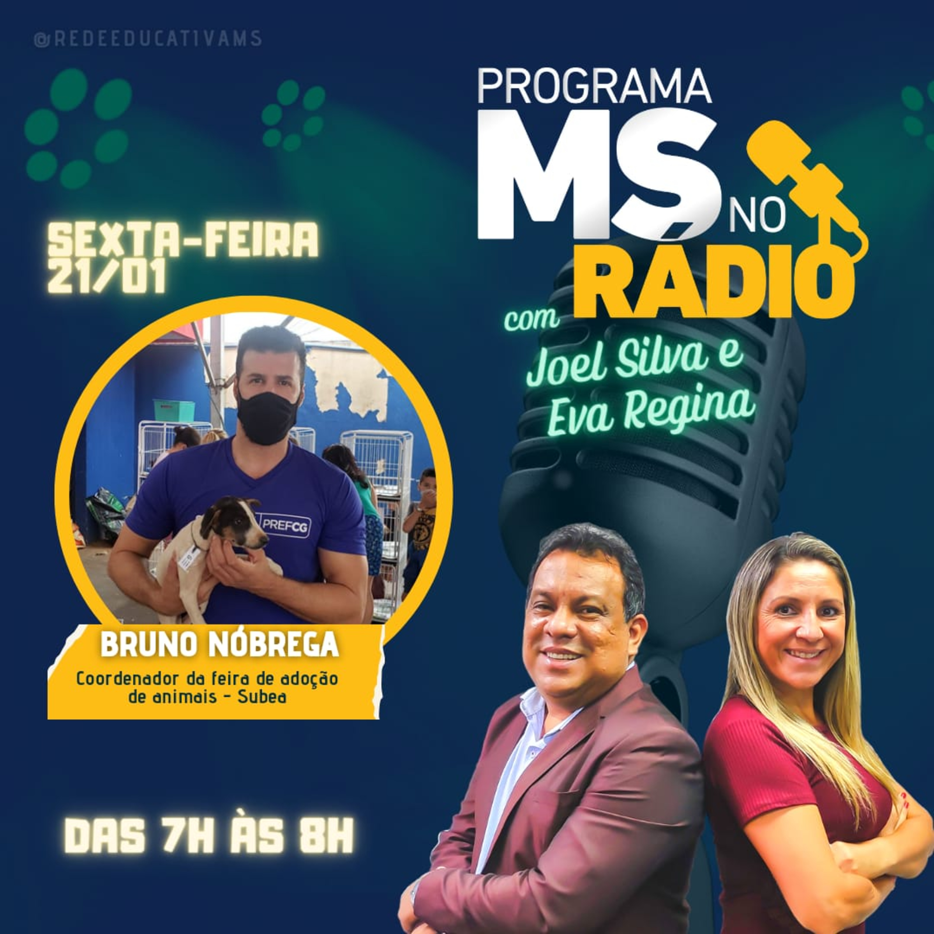 MS no Rádio entrevista o Coordenador da Feira de Adoção de Animais Bruno Nóbrega episode artwork