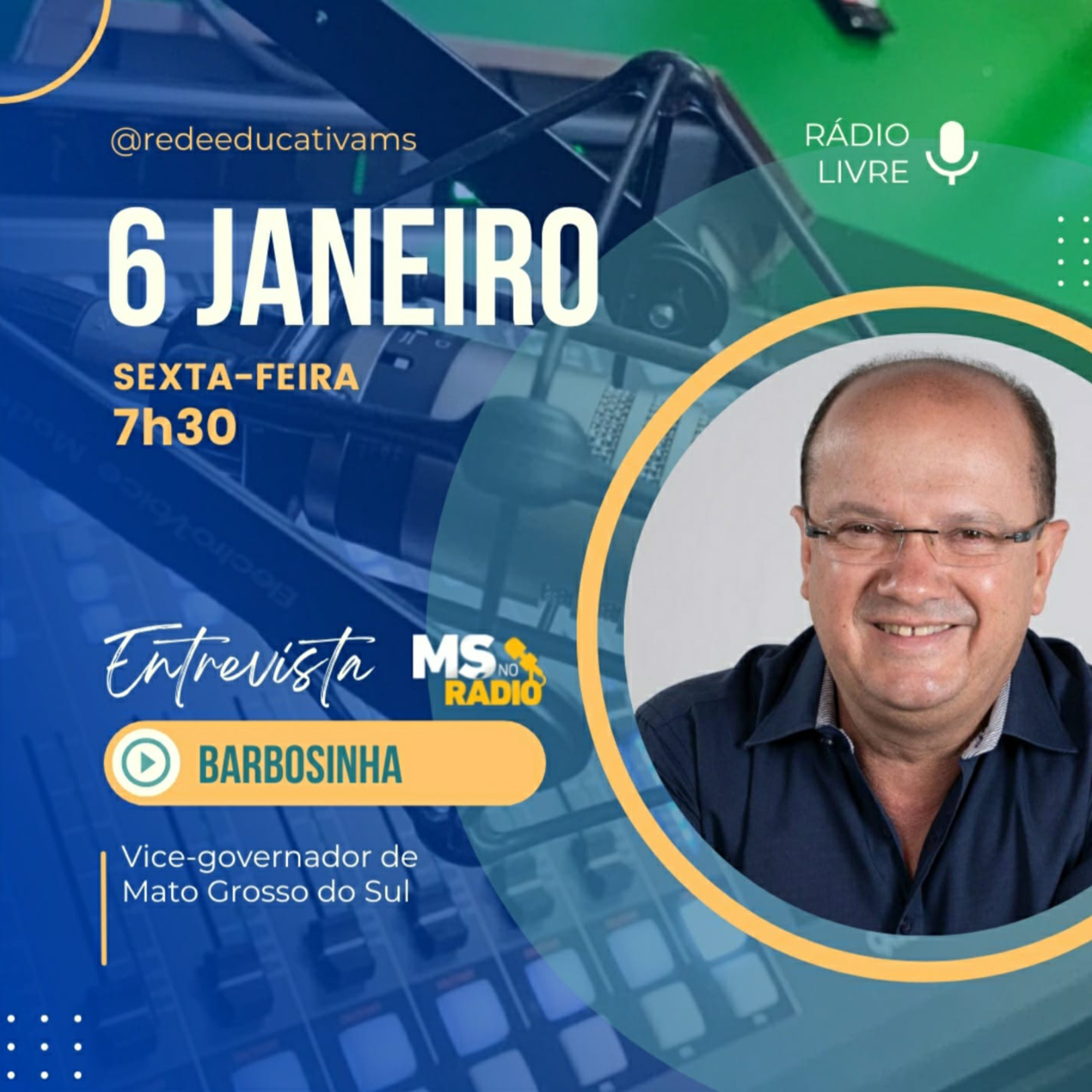 Rádio Livre entrevista o Vice-Governador de Mato Grosso do Sul Barbosinha episode artwork