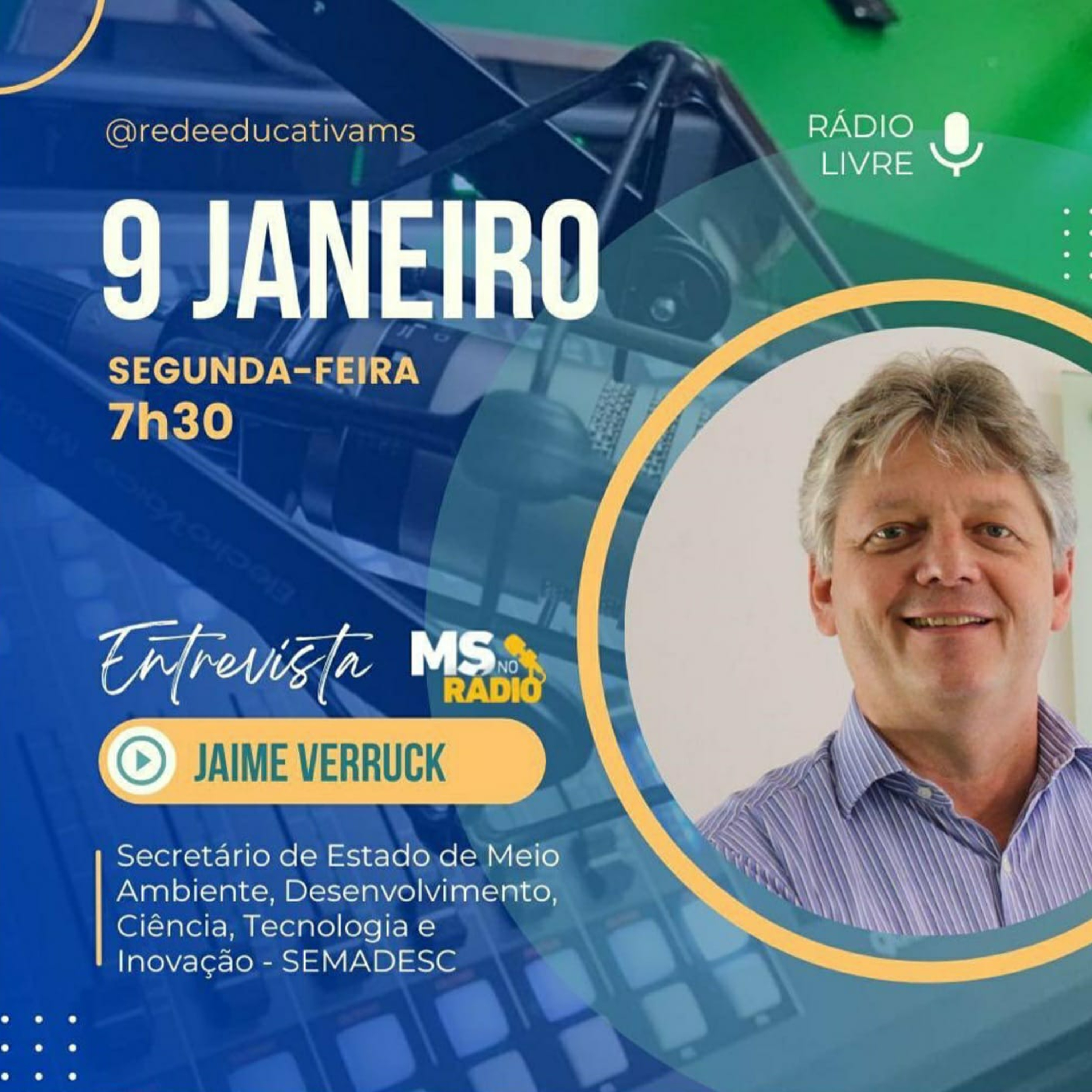 Rádio Livre entrevista o Secretário Estadual de Meio Ambiente, Desenvolvimento, Ciência, Tecnologia e Inovação Jaime Verruck episode artwork