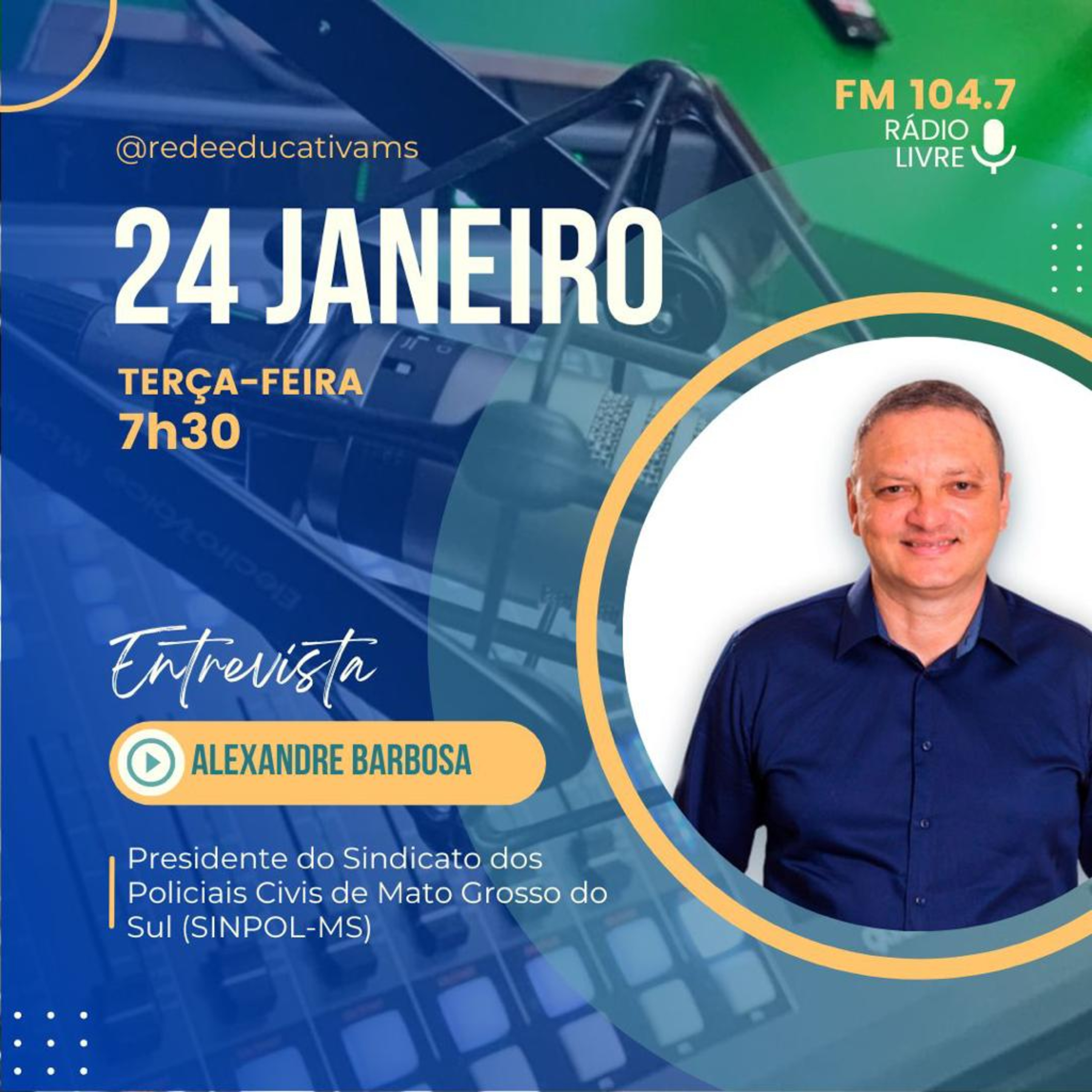 Rádio Livre entrevista o Presidente do Sindicato dos Policiais Civis de Mato Grosso do Sul Alexandre Barbosa episode artwork