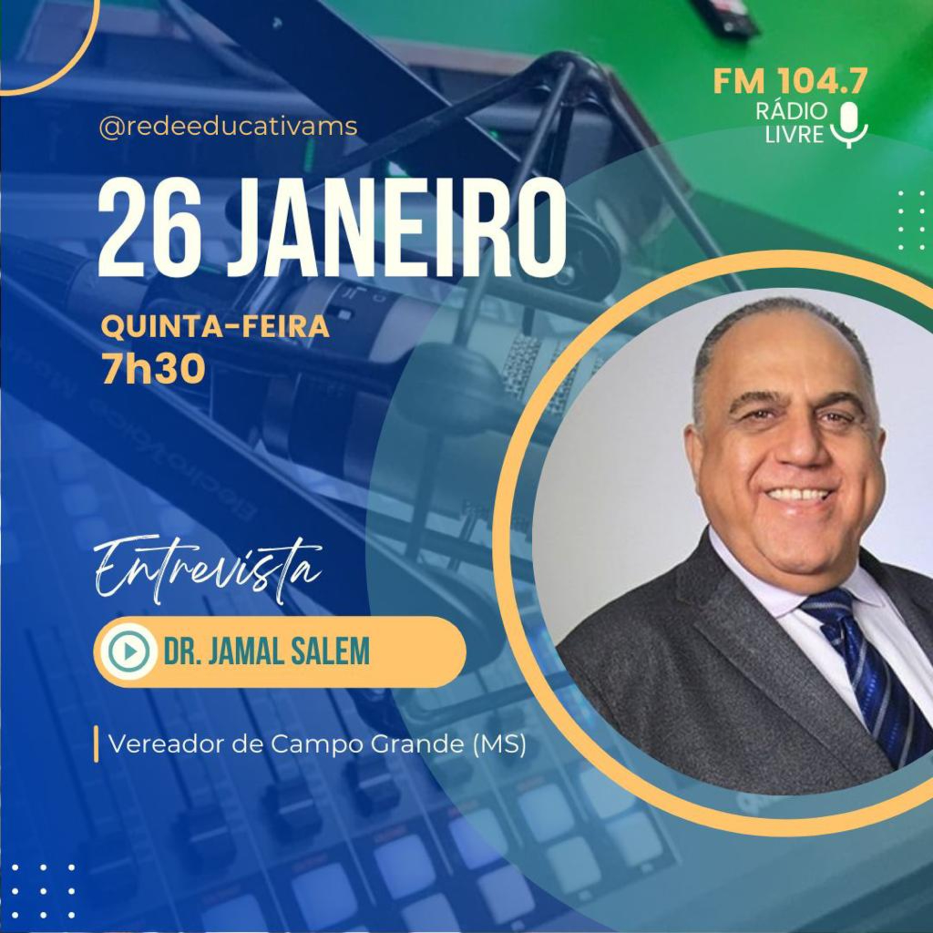 Rádio Livre entrevista o Vereador de Campo Grande Jamal Salem episode artwork