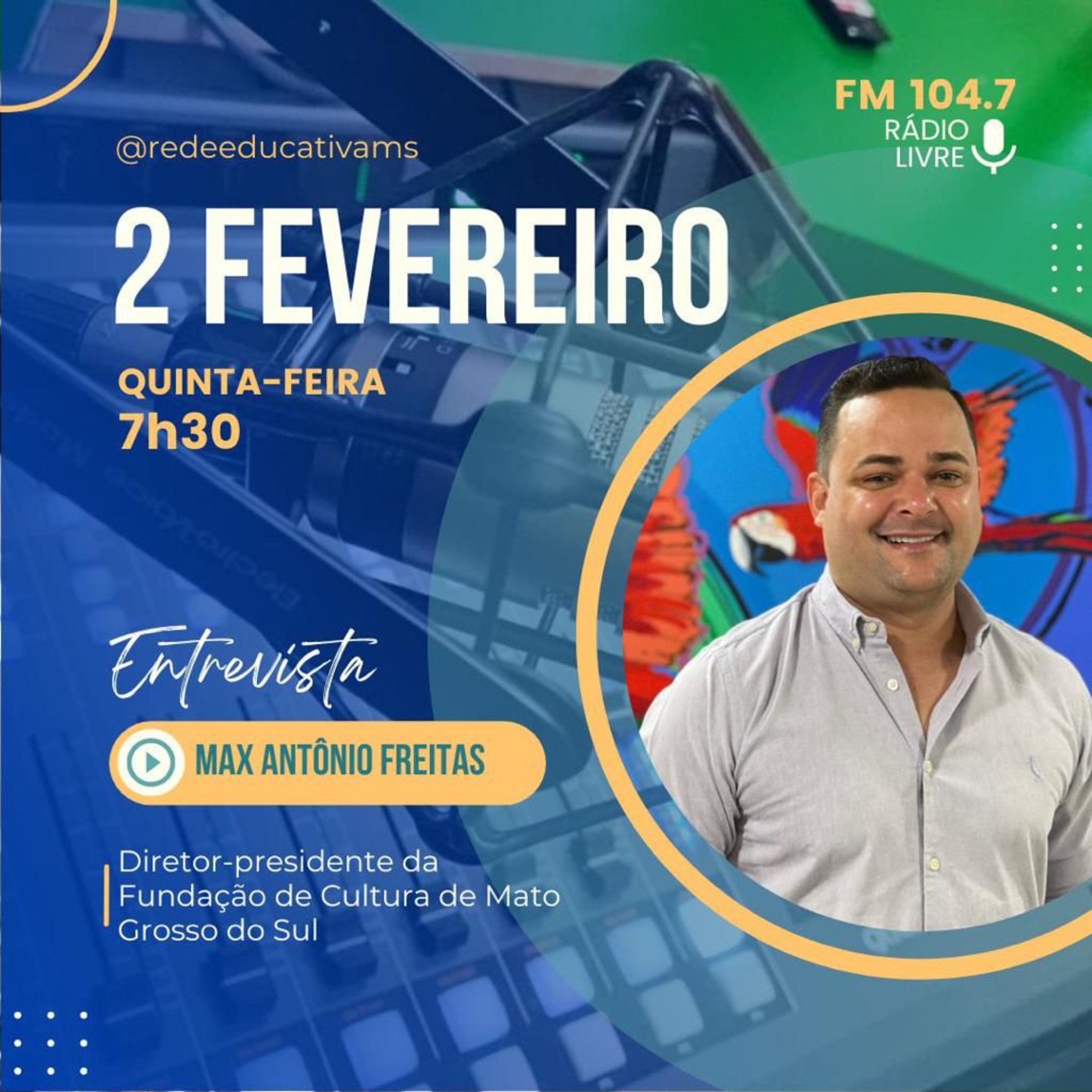 Rádio Livre entrevista o Diretor Presidente da Fundação de Cultura do Mato Grosso do Sul Max Antônio Freitas episode artwork