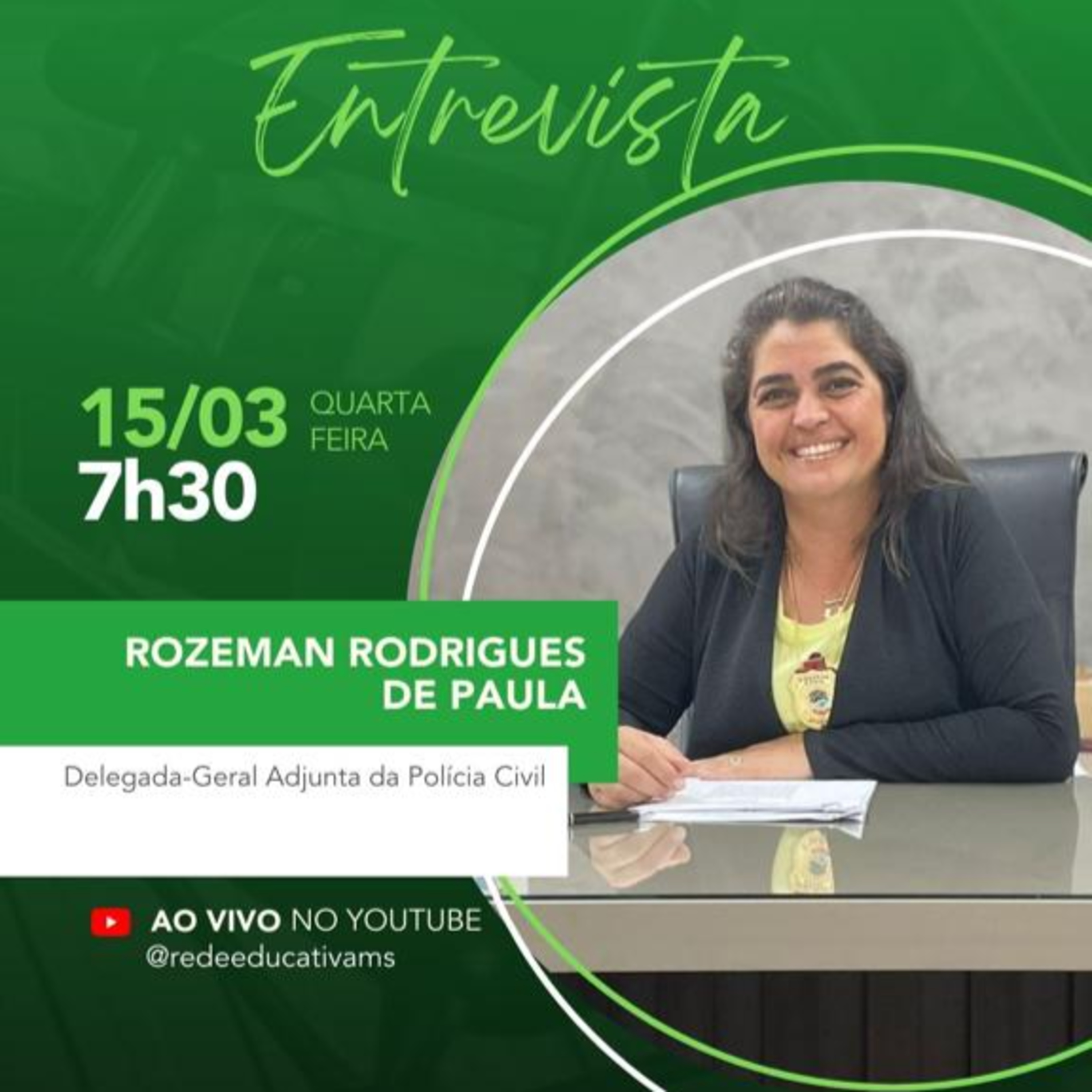 Rádio Livre entrevista a Delegada Geral Adjunta da Polícia Civil Rozeman Rodrigues de Paula episode artwork