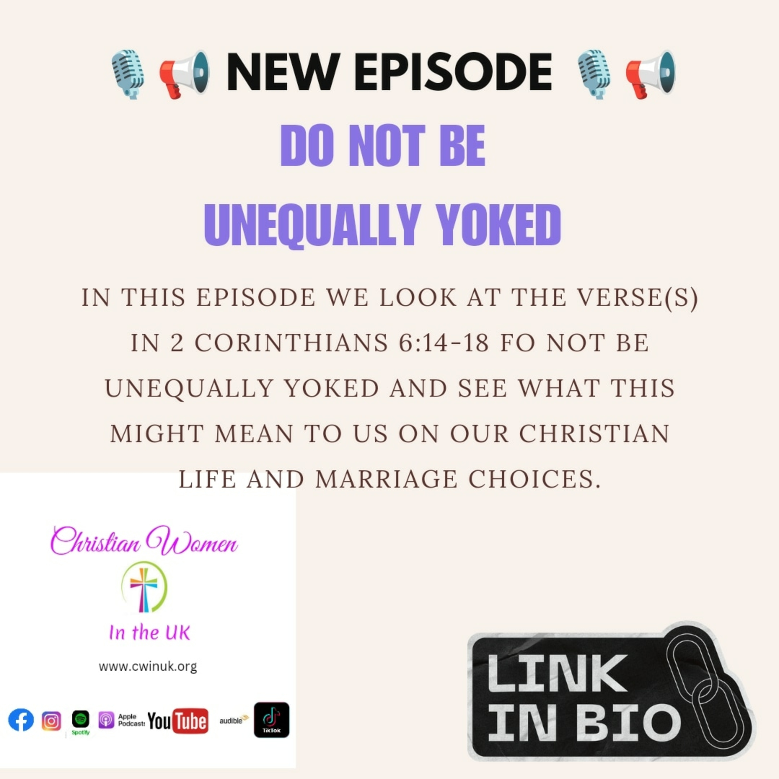 Do not be UNEQUALLY YOKED in marriage episode artwork
