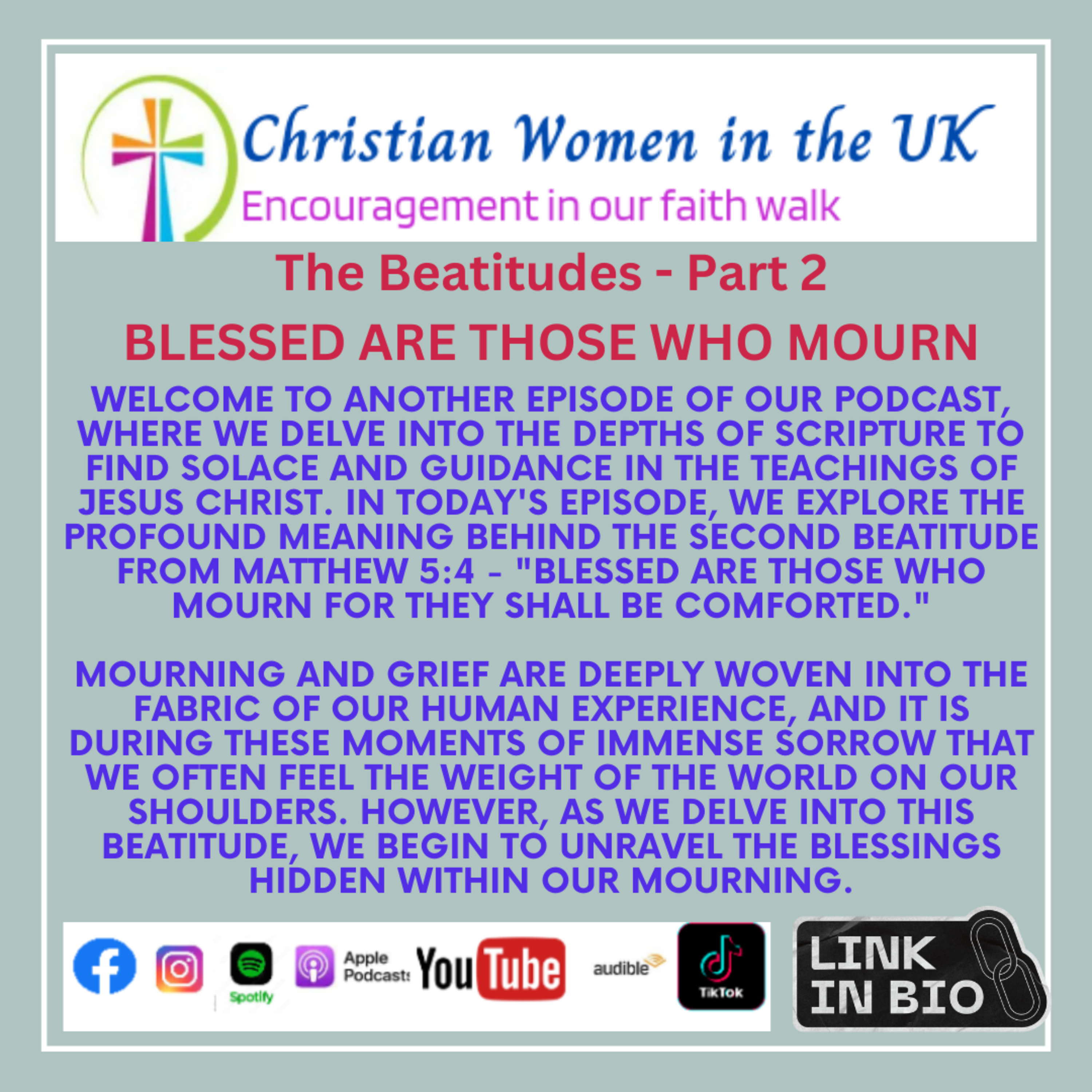 The Beatitudes - Part 2 - Blessed are those who mourn episode artwork