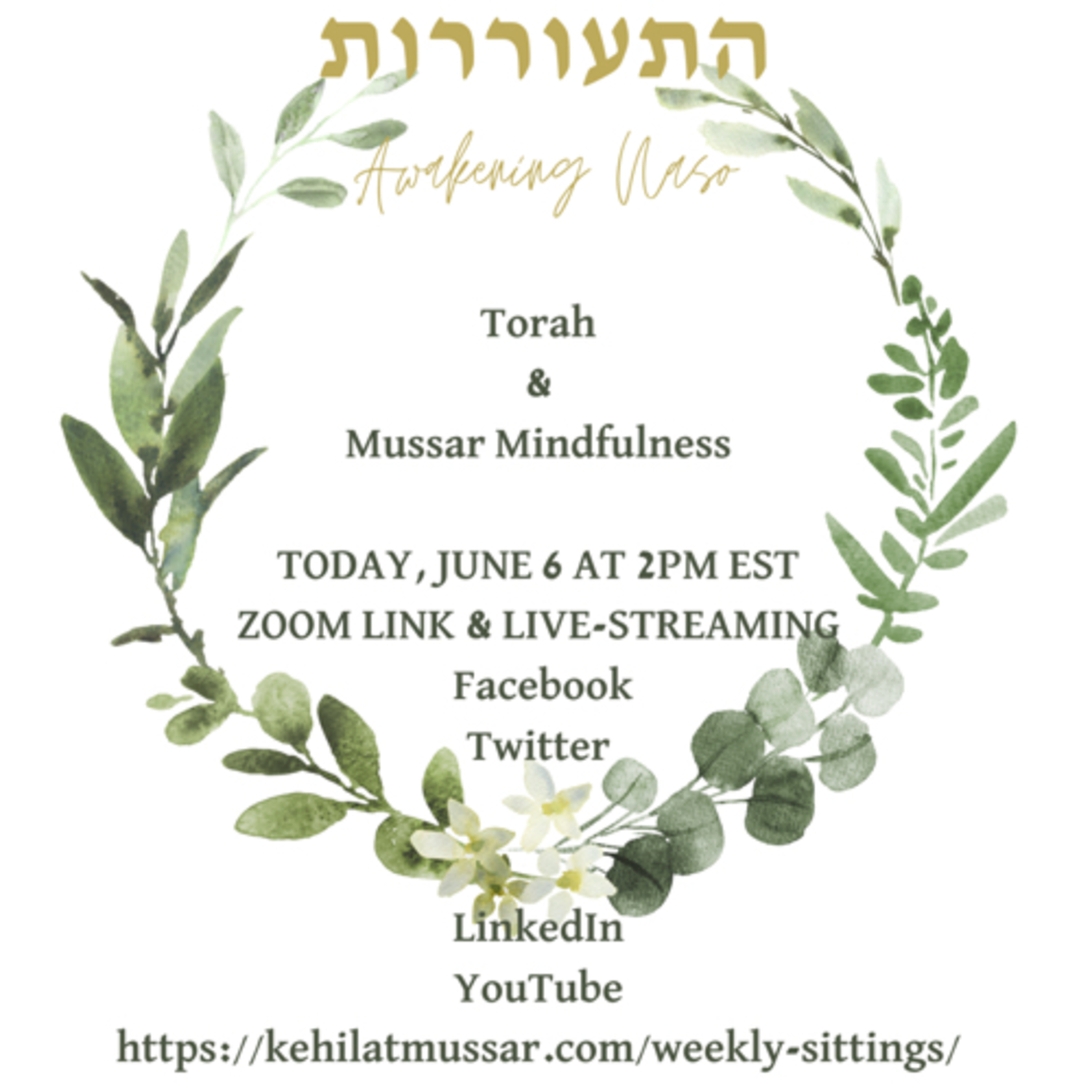 Mussar Mindfulness with Rabbi Chasya of The Institute for Holiness: Kehilat Mussar