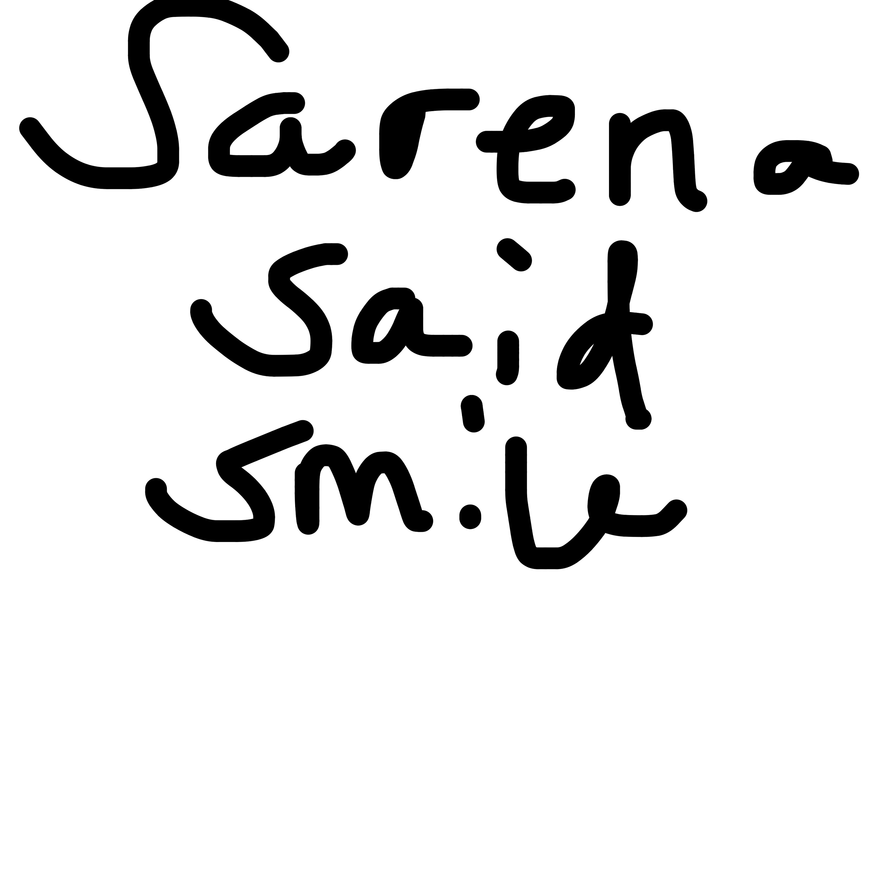 Sarena says smile.