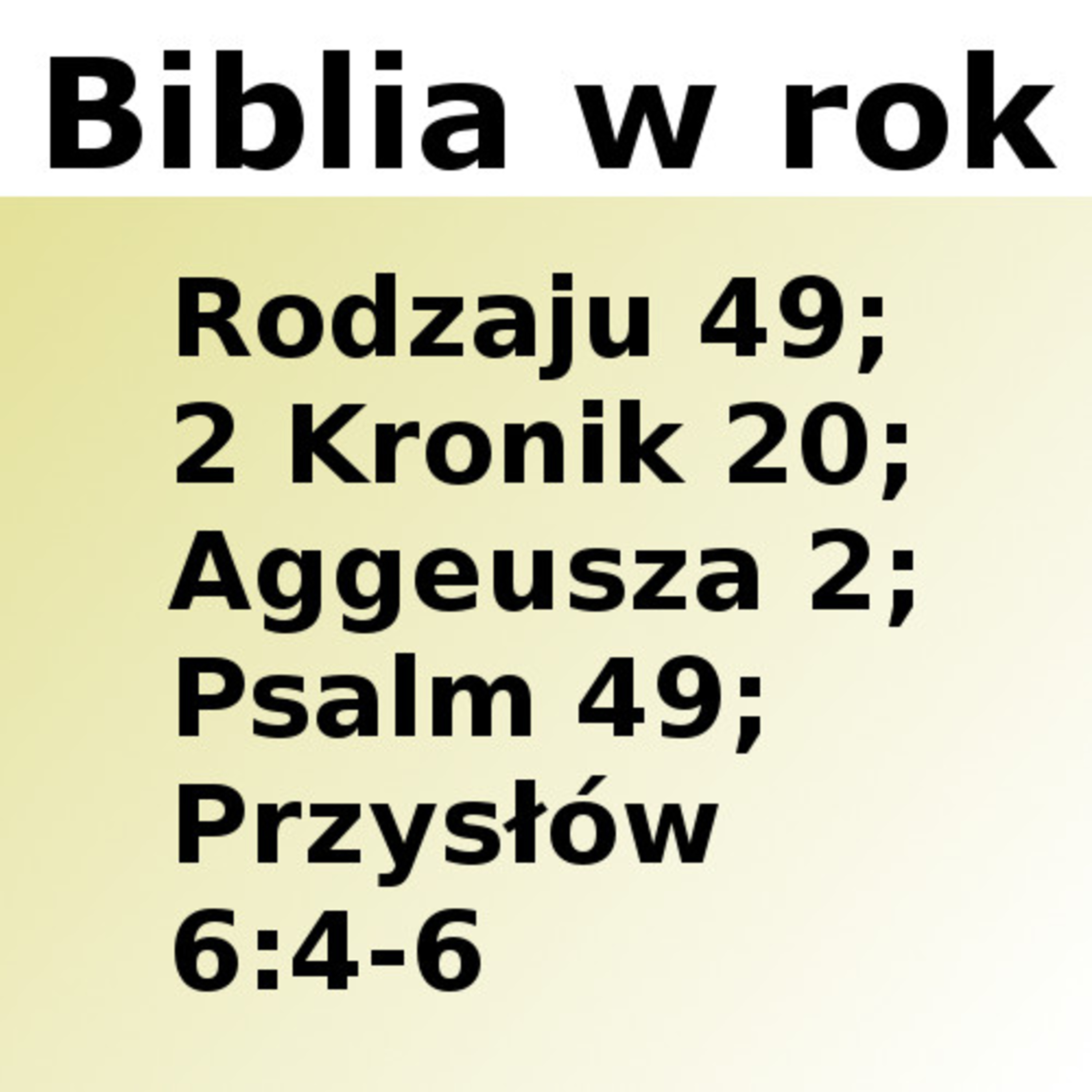 Biblijne przemyślenia