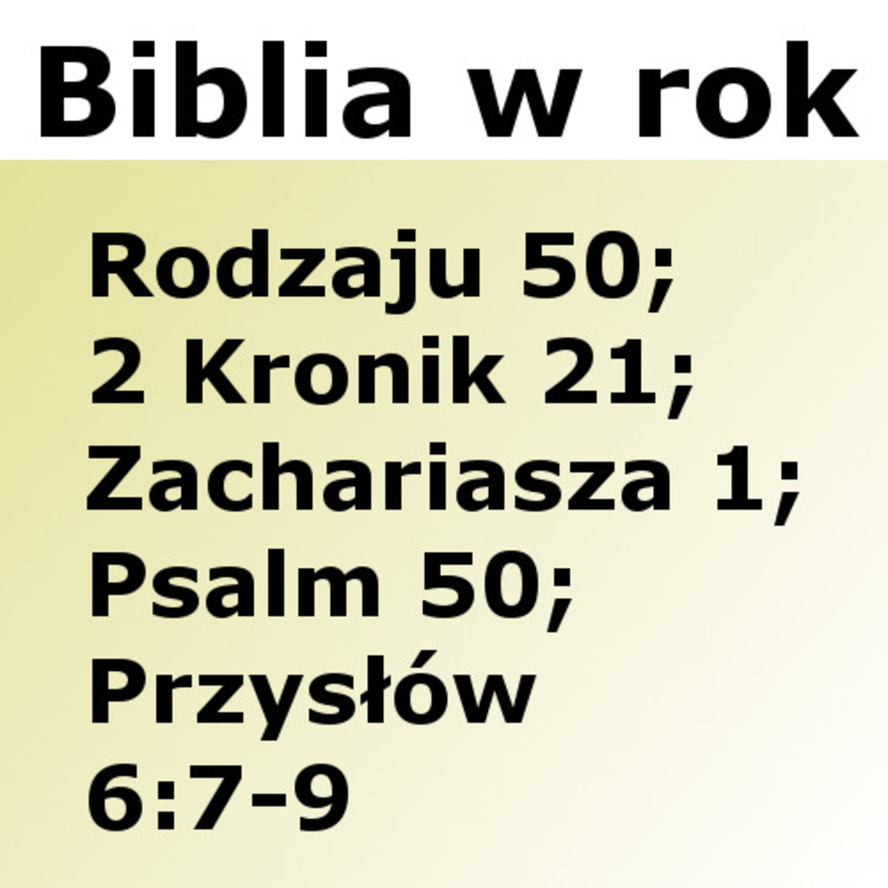 Biblijne przemyślenia