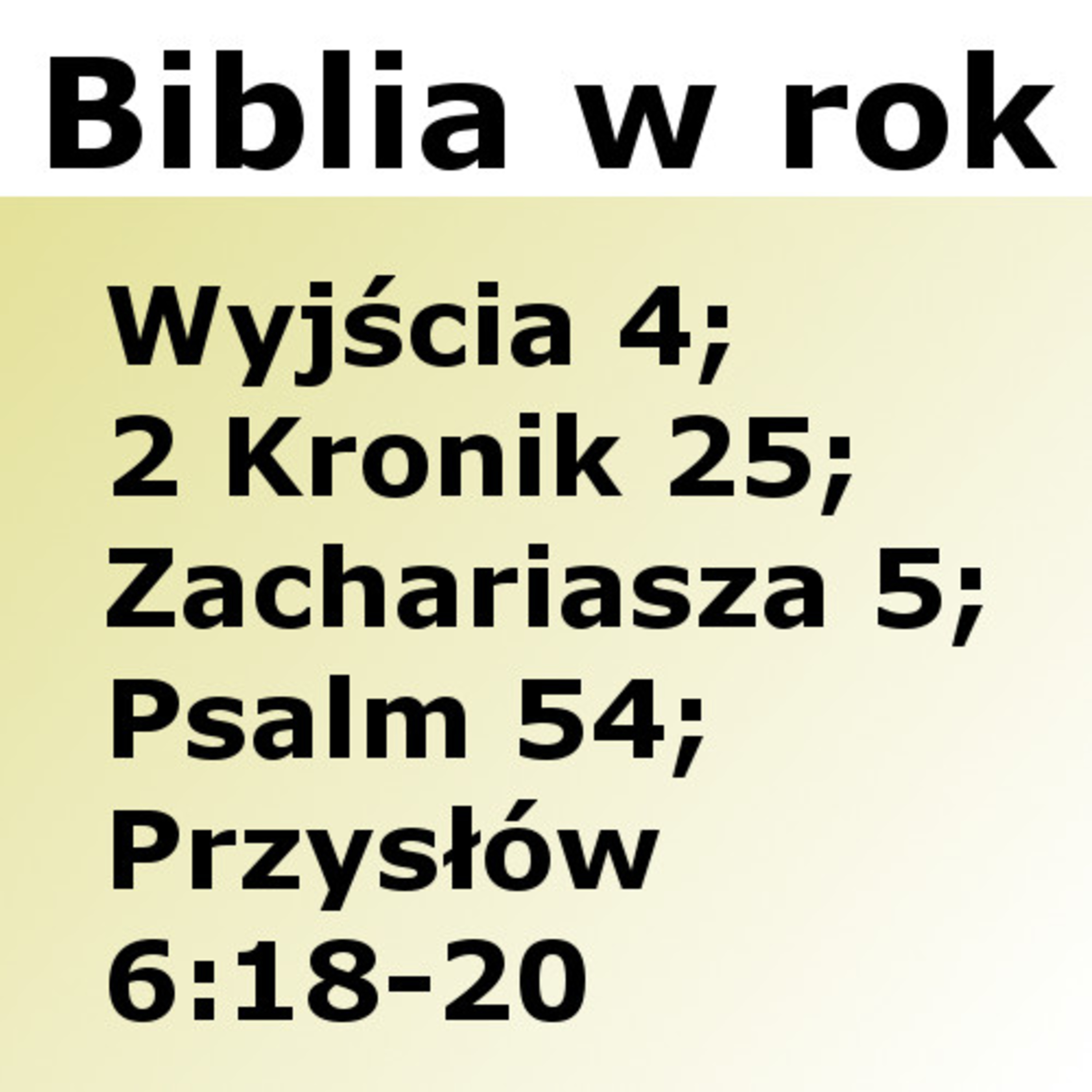 Biblijne przemyślenia