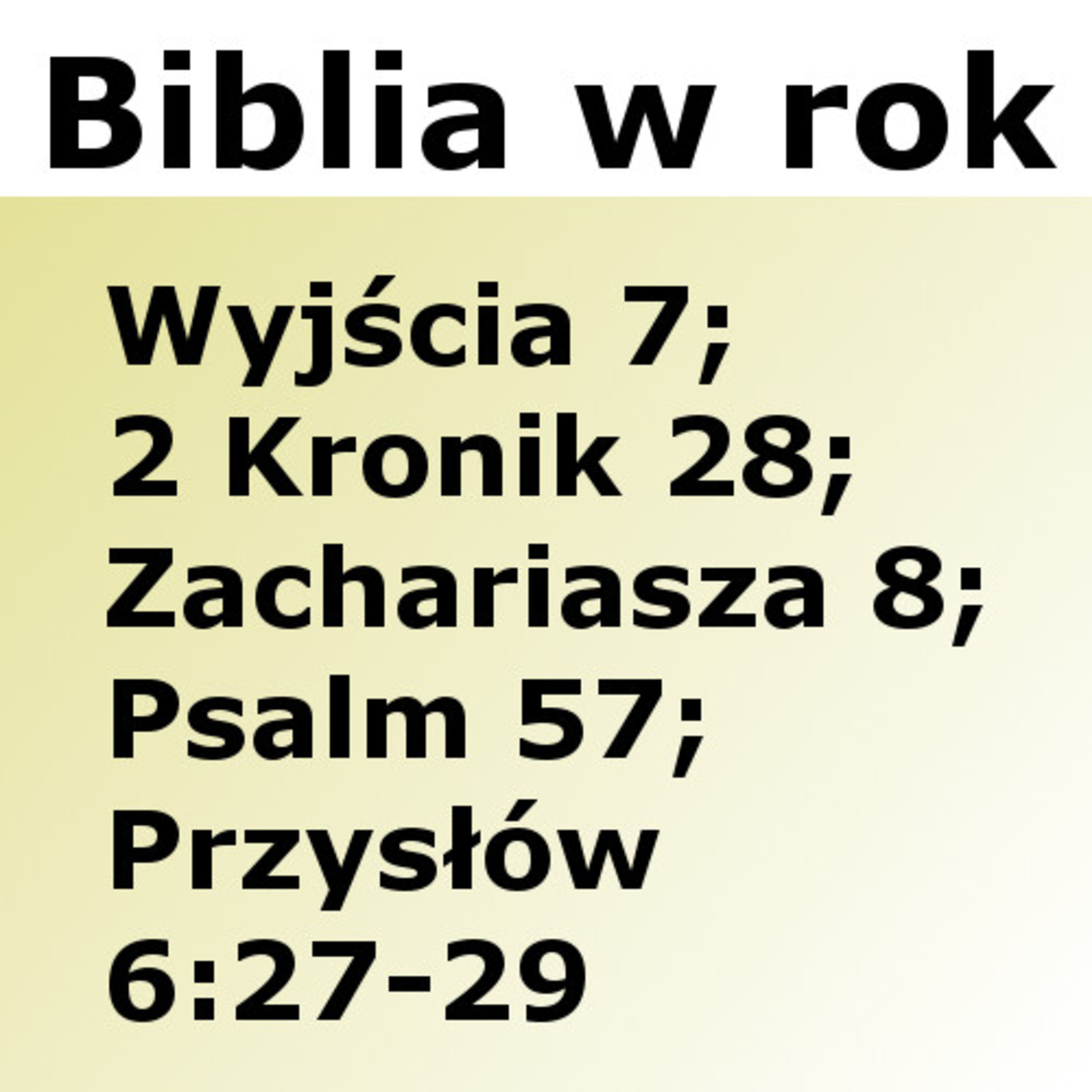Biblijne przemyślenia