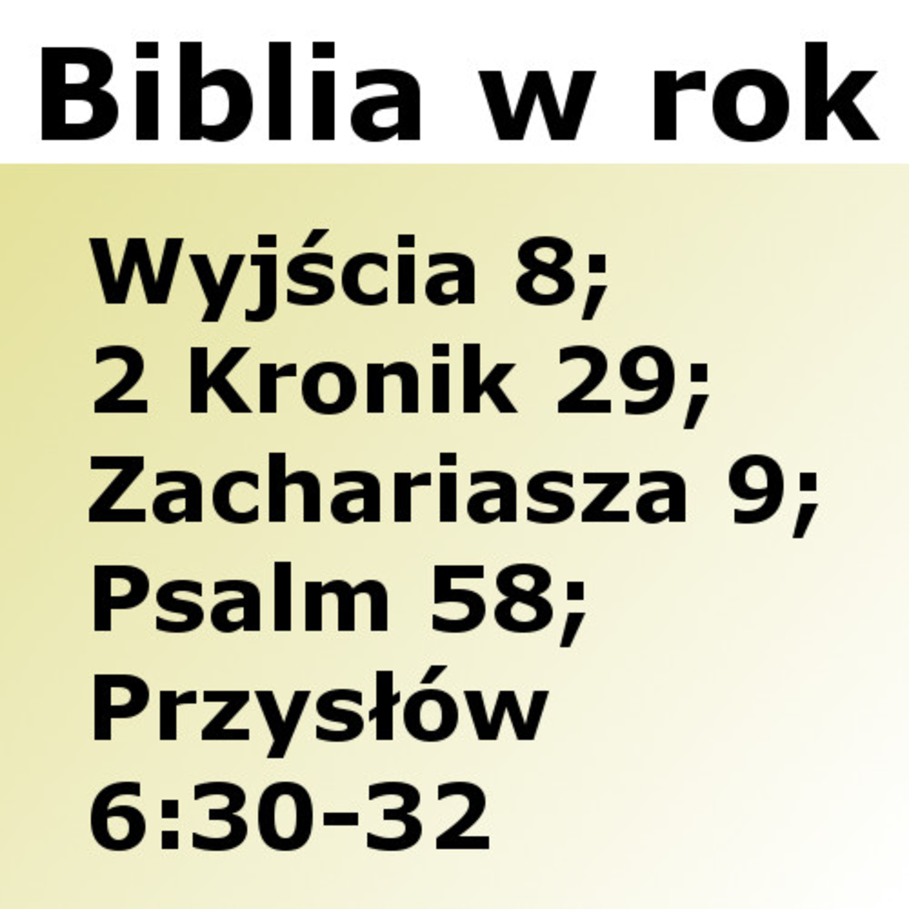 Biblijne przemyślenia