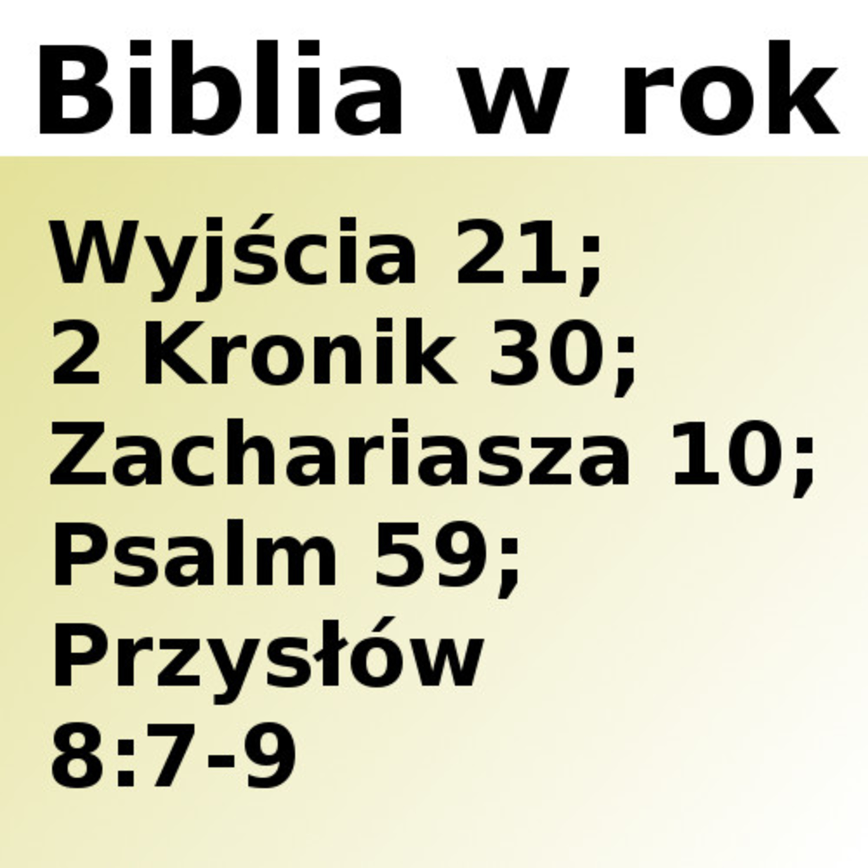 Biblijne przemyślenia
