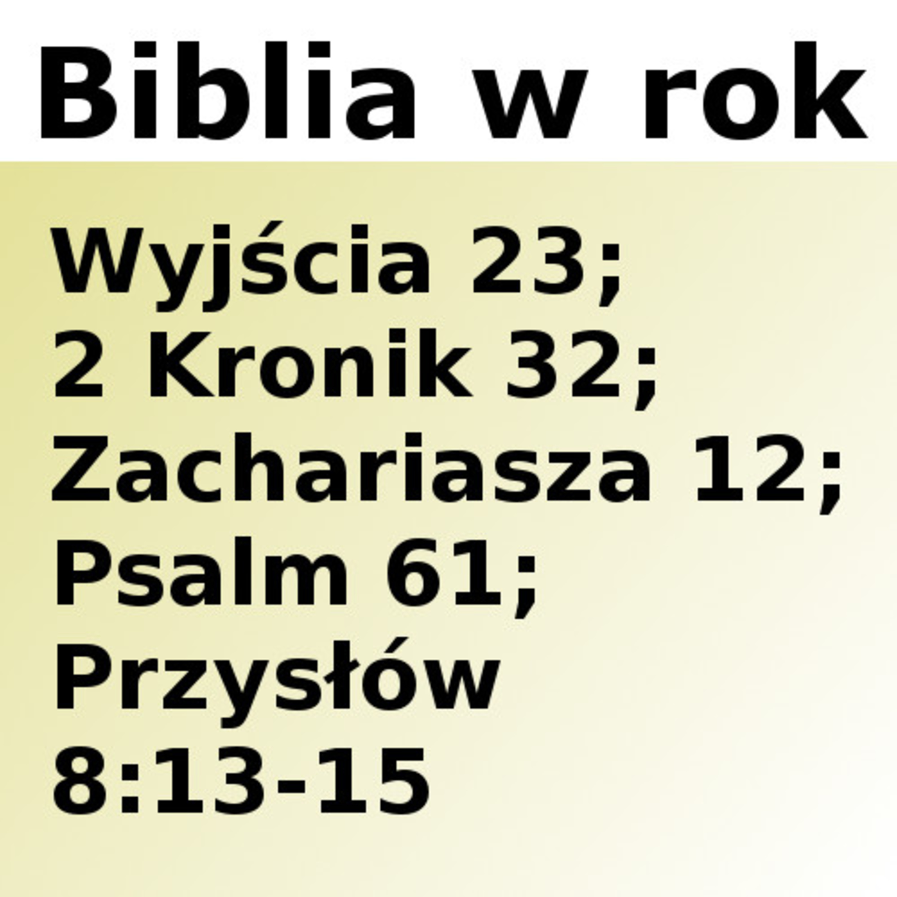 Biblijne przemyślenia