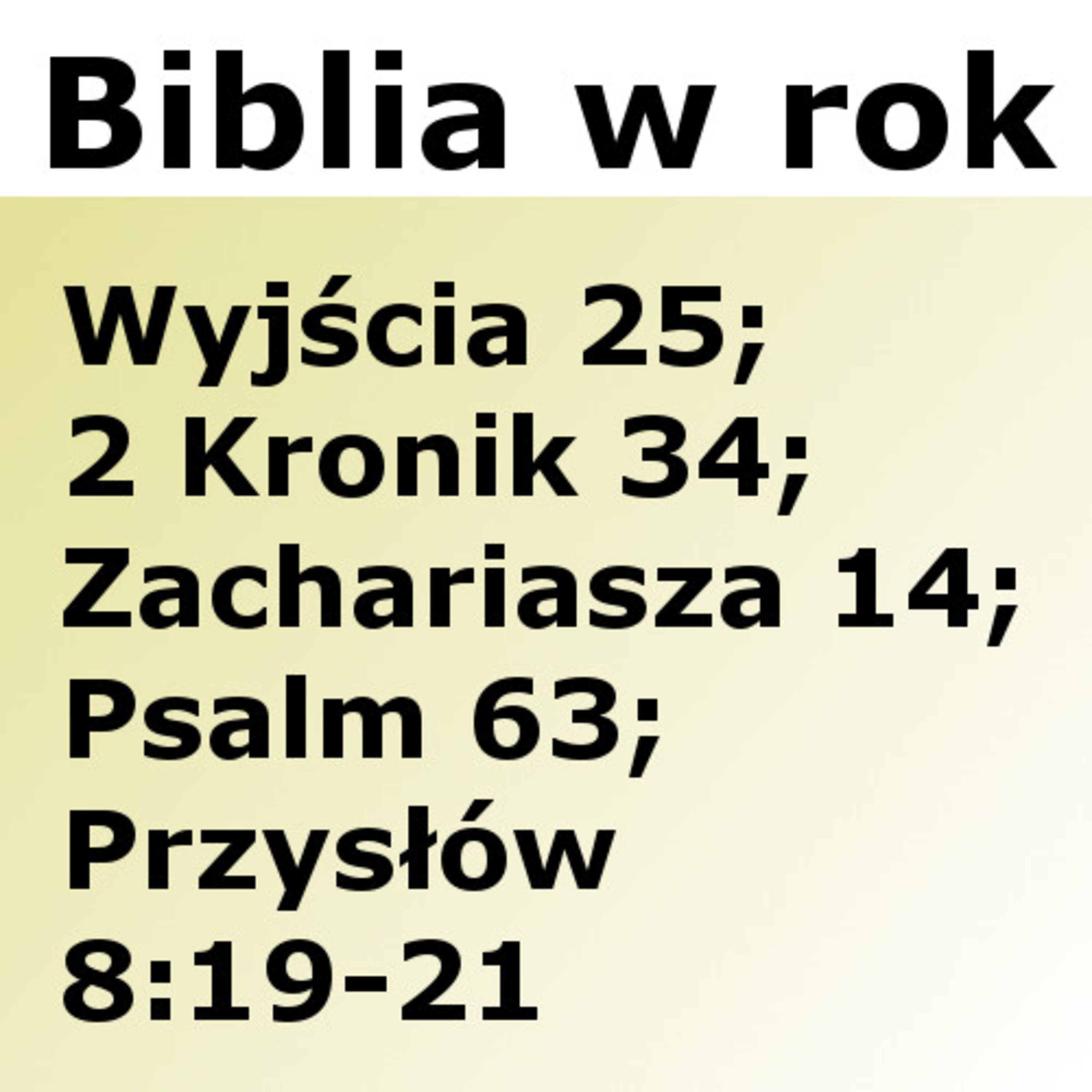Biblijne przemyślenia