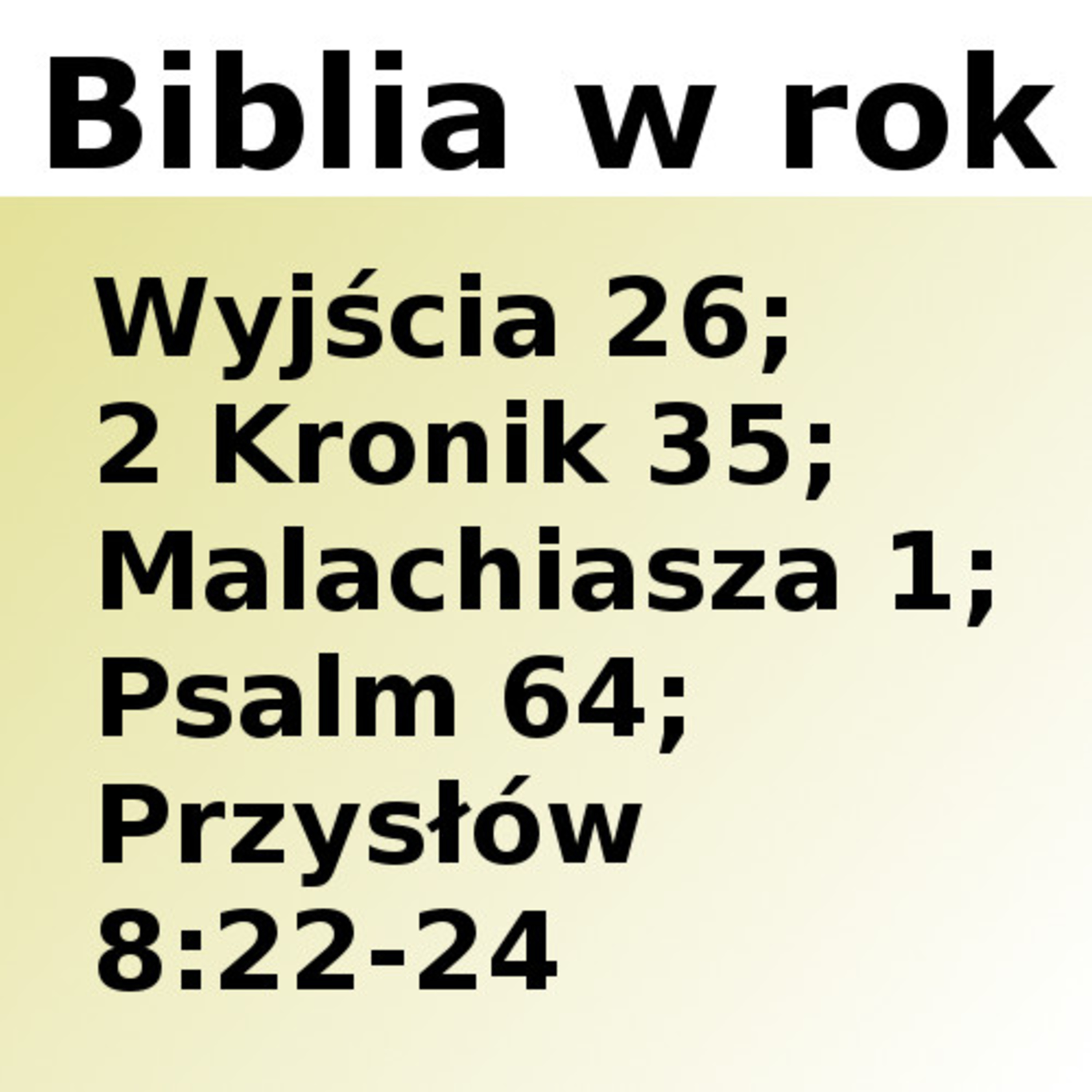 Biblijne przemyślenia