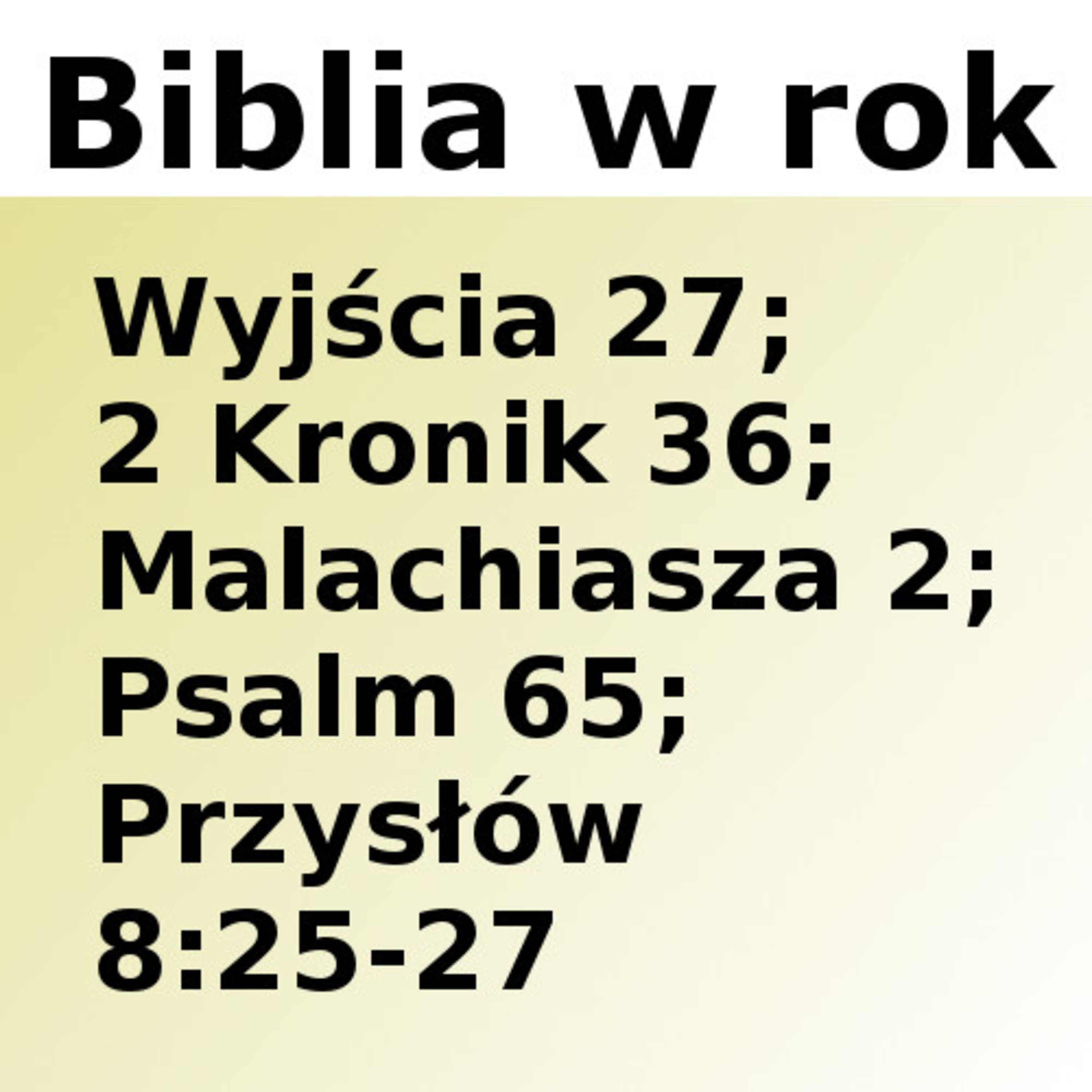 Biblijne przemyślenia