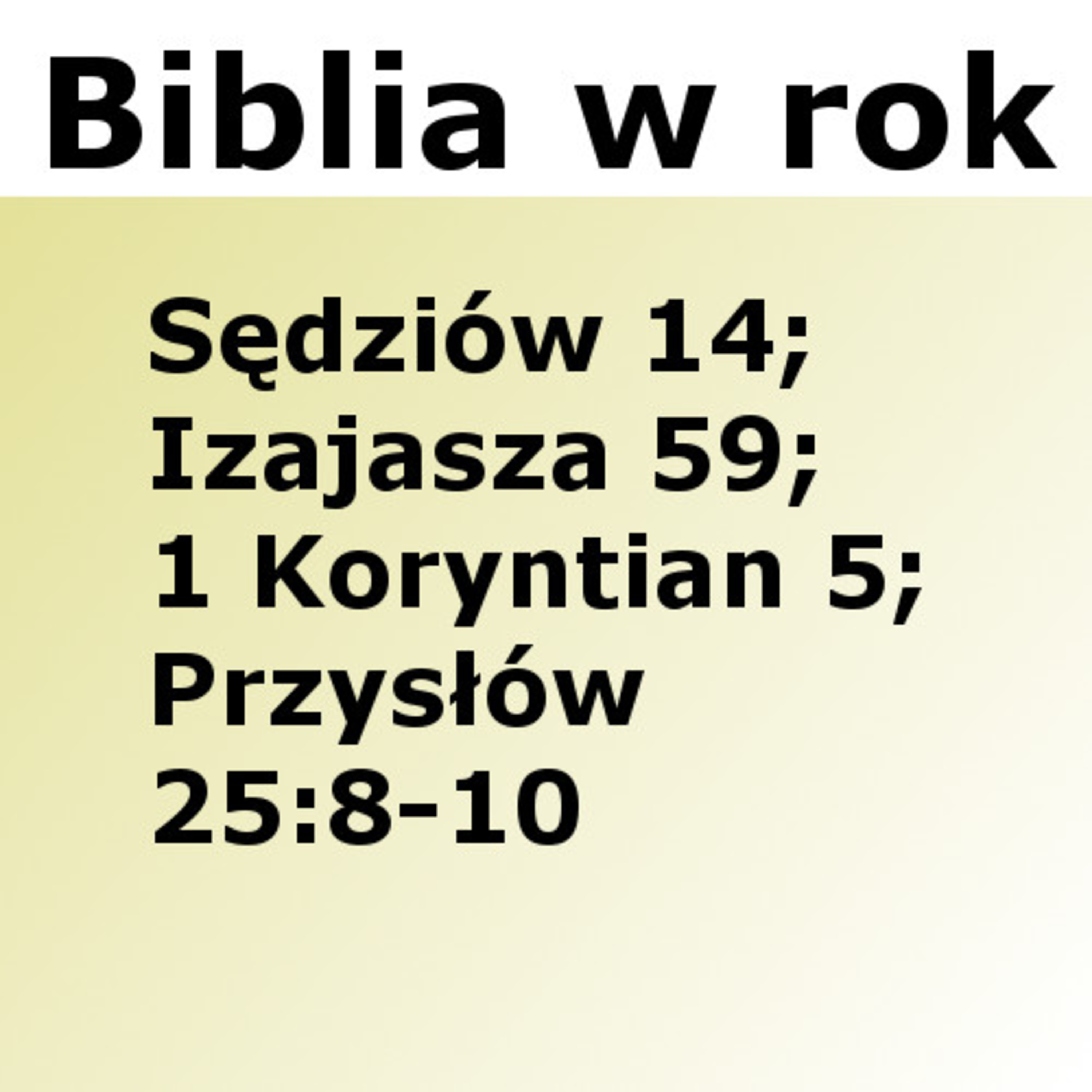 Biblijne przemyślenia