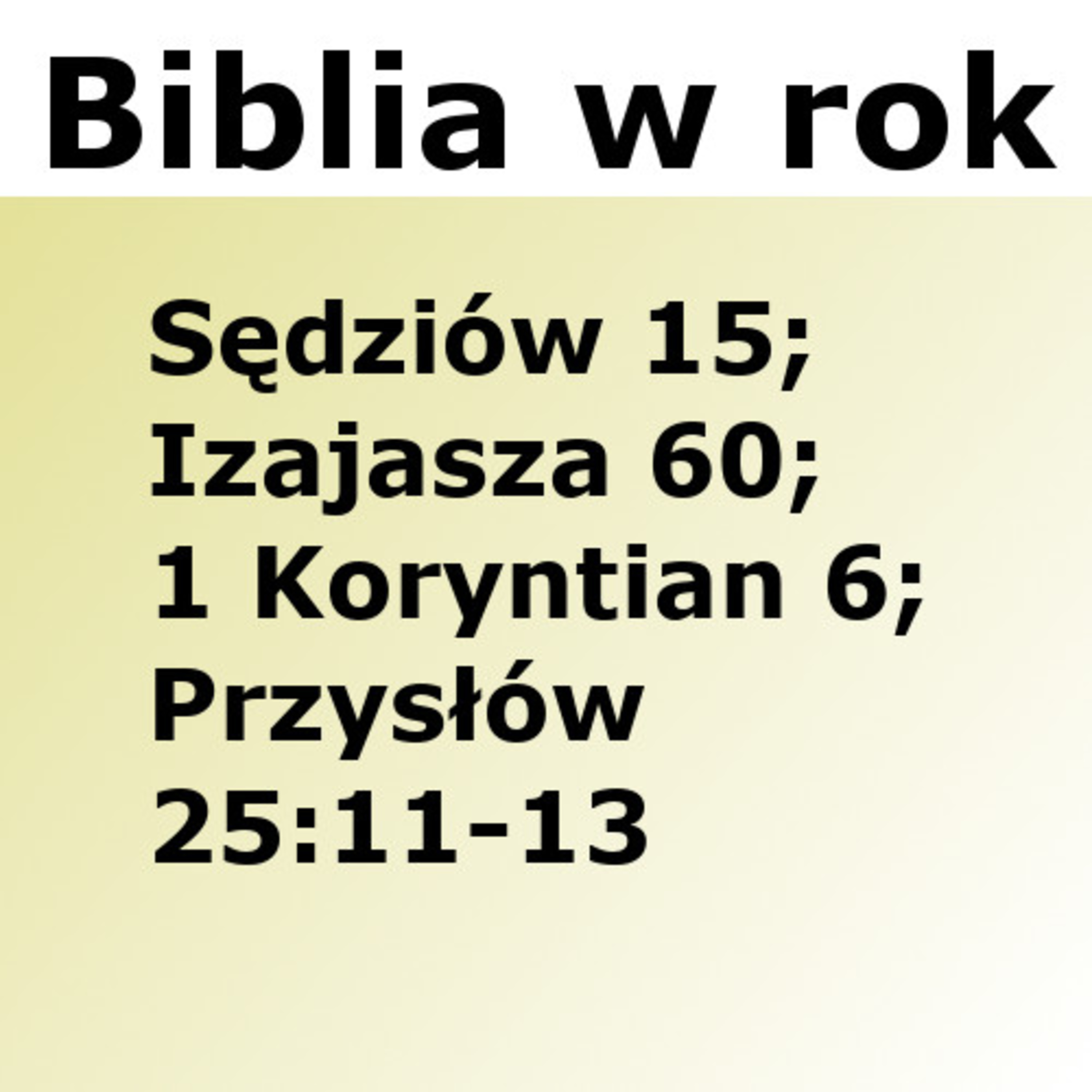 Biblijne przemyślenia