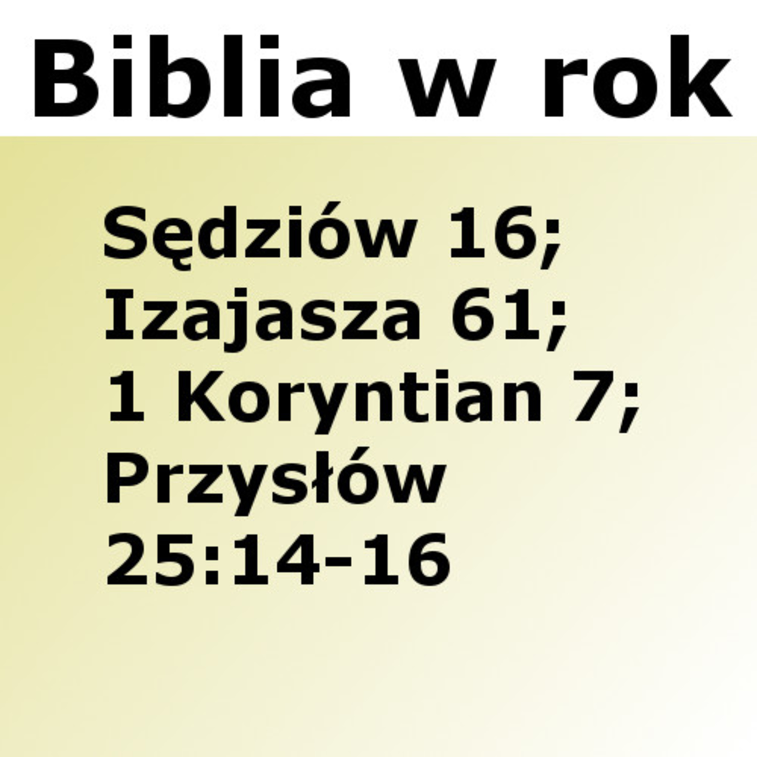 Biblijne przemyślenia