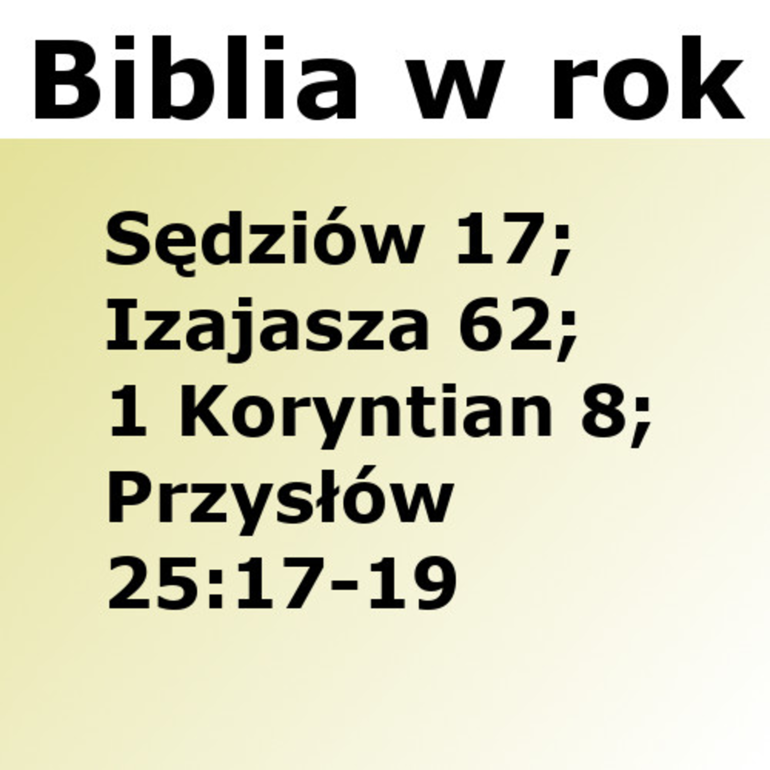 Biblijne przemyślenia