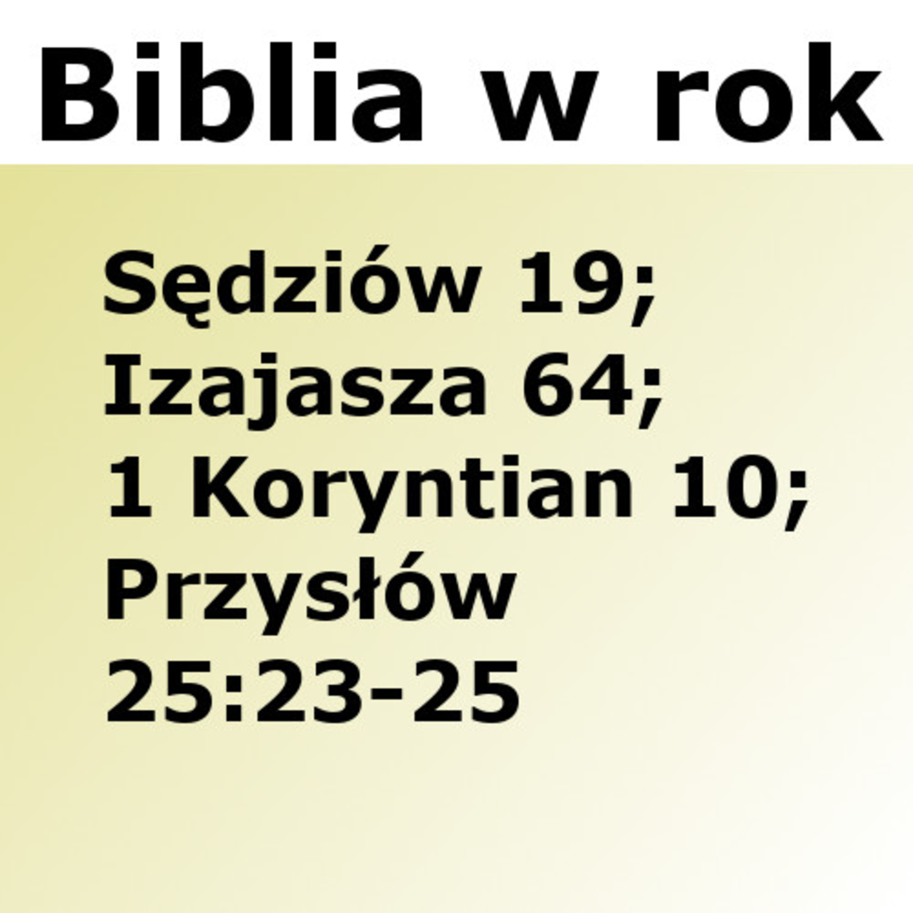 Biblijne przemyślenia