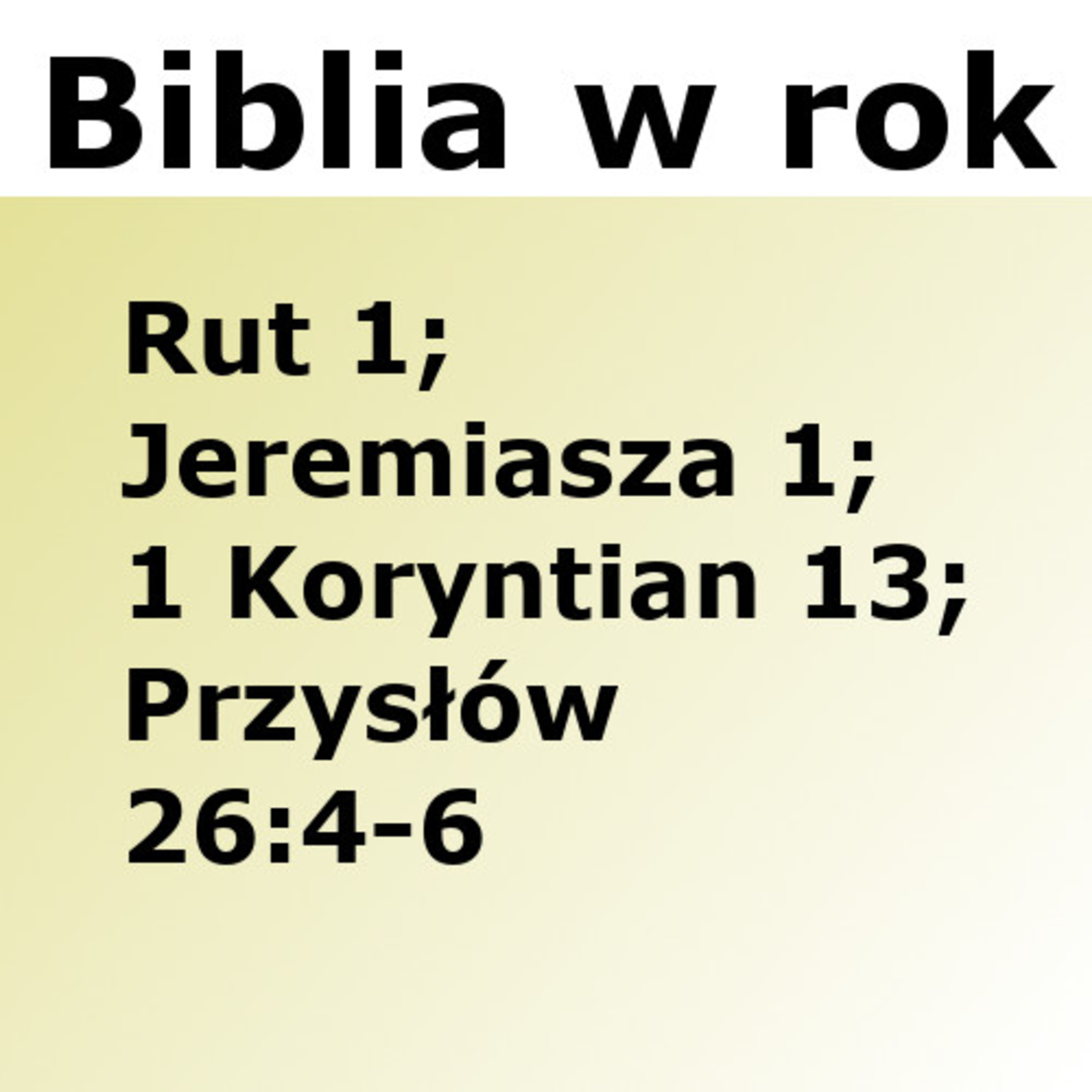 Biblijne przemyślenia