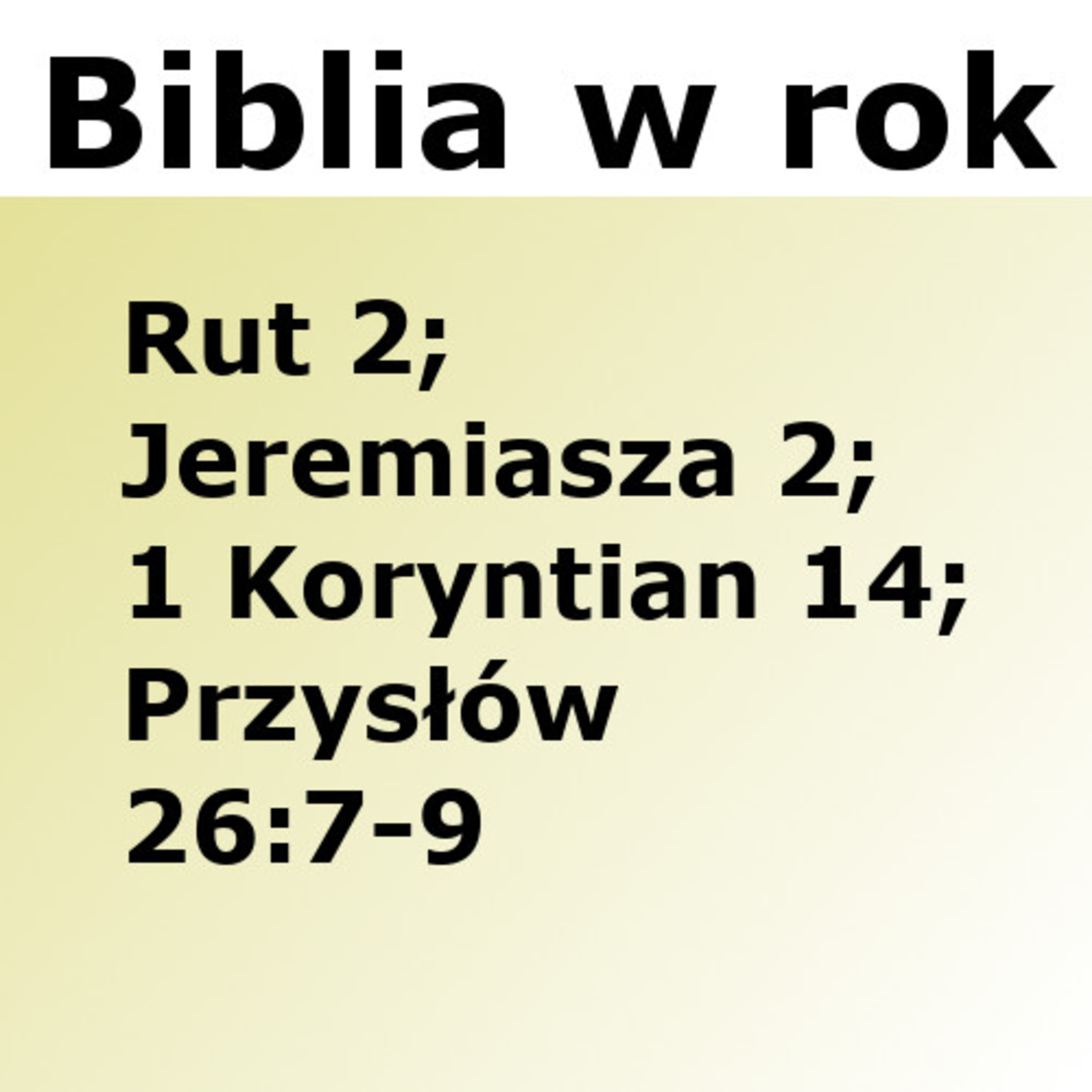Biblijne przemyślenia