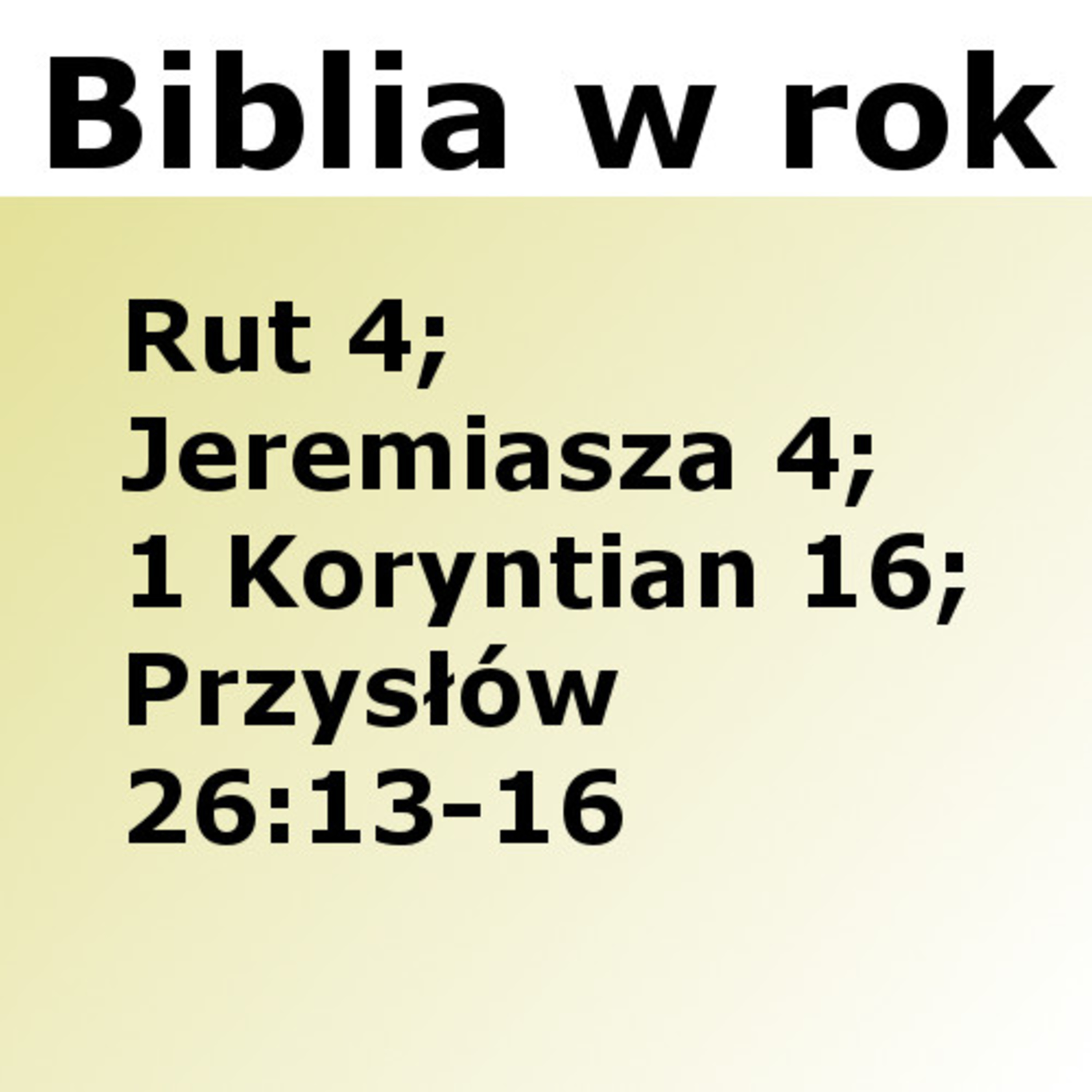 Biblijne przemyślenia