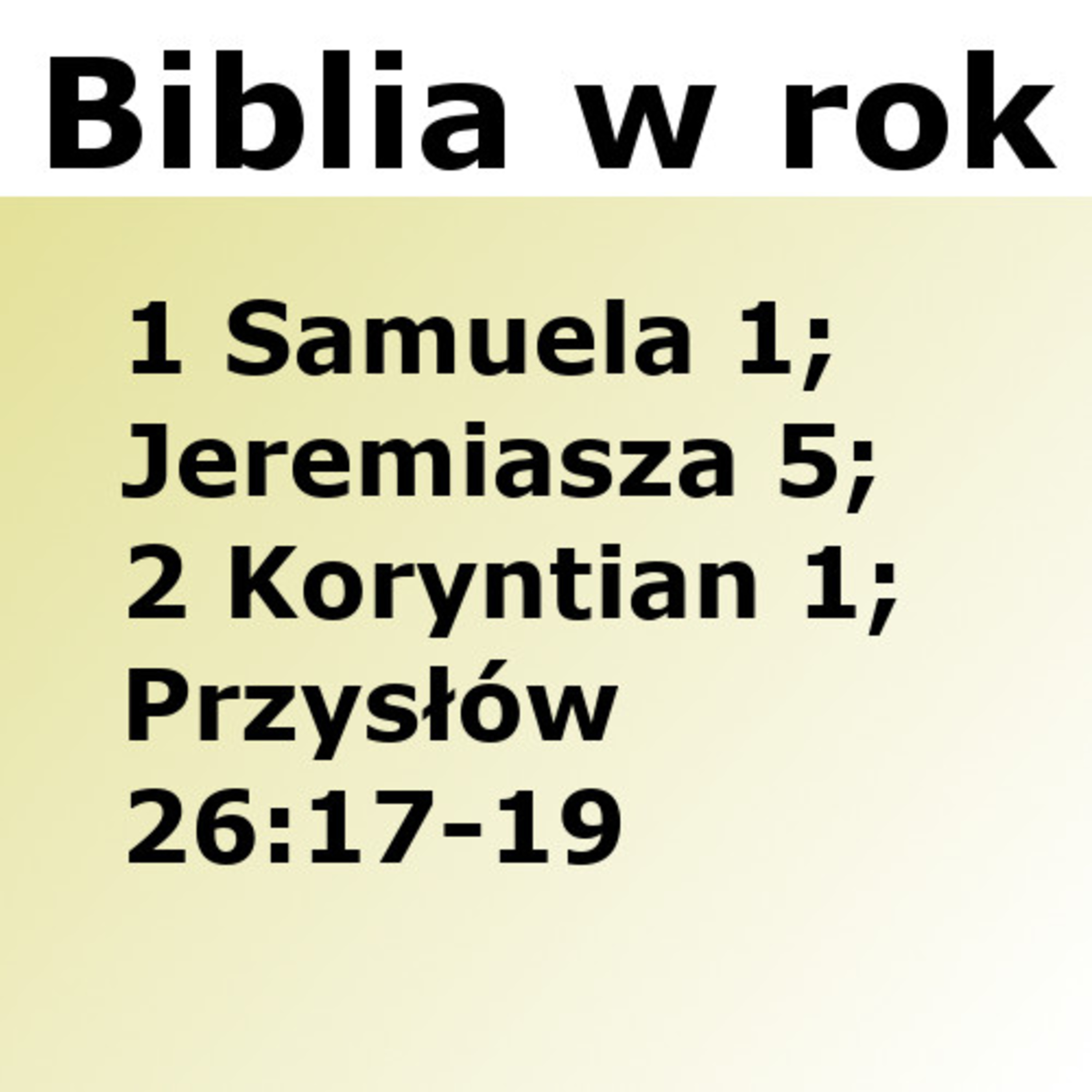 Biblijne przemyślenia