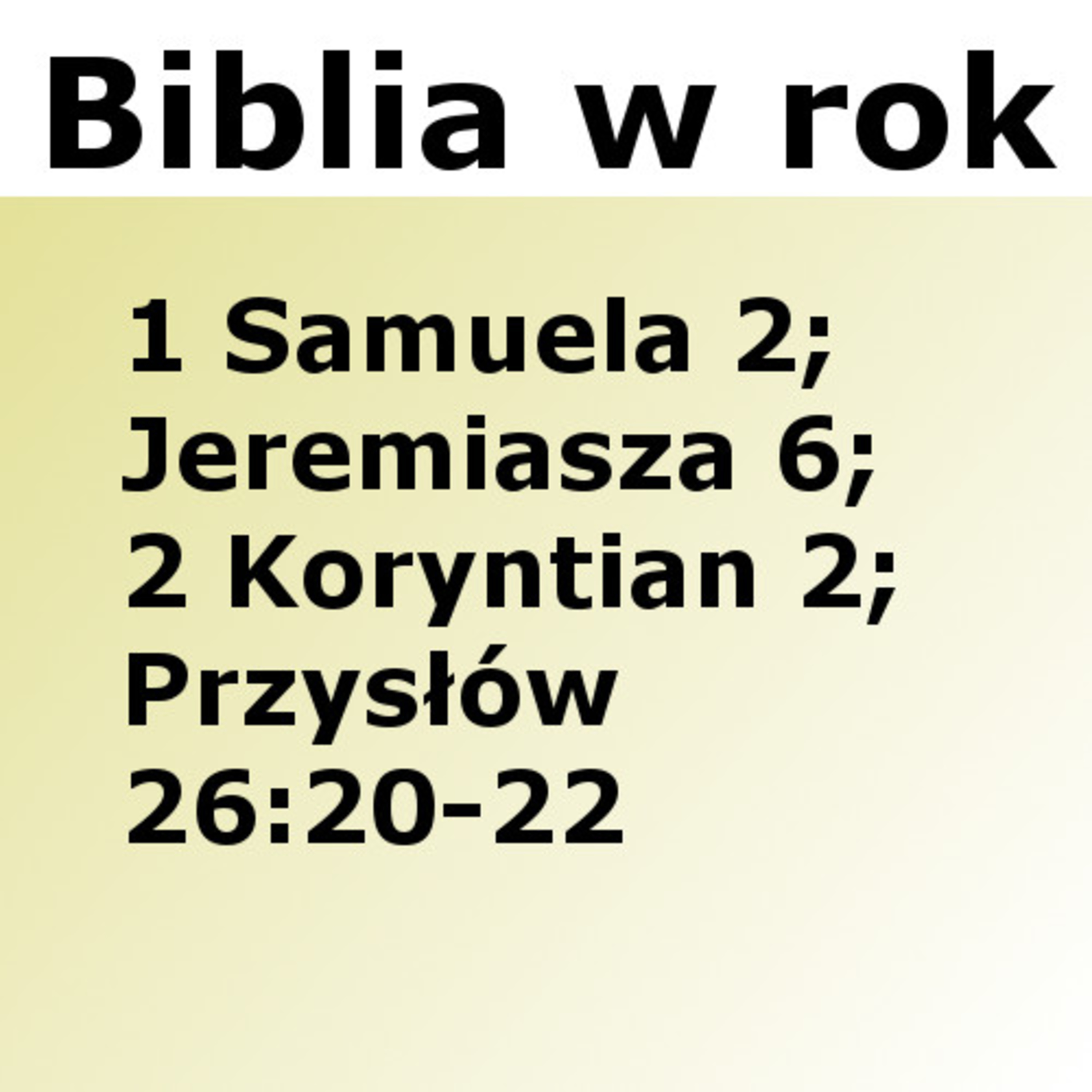 Biblijne przemyślenia