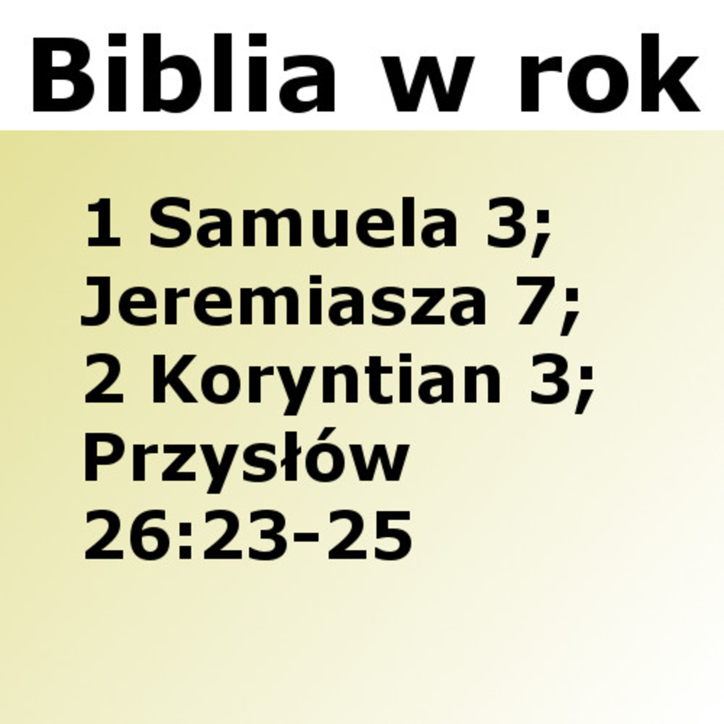 Biblijne przemyślenia