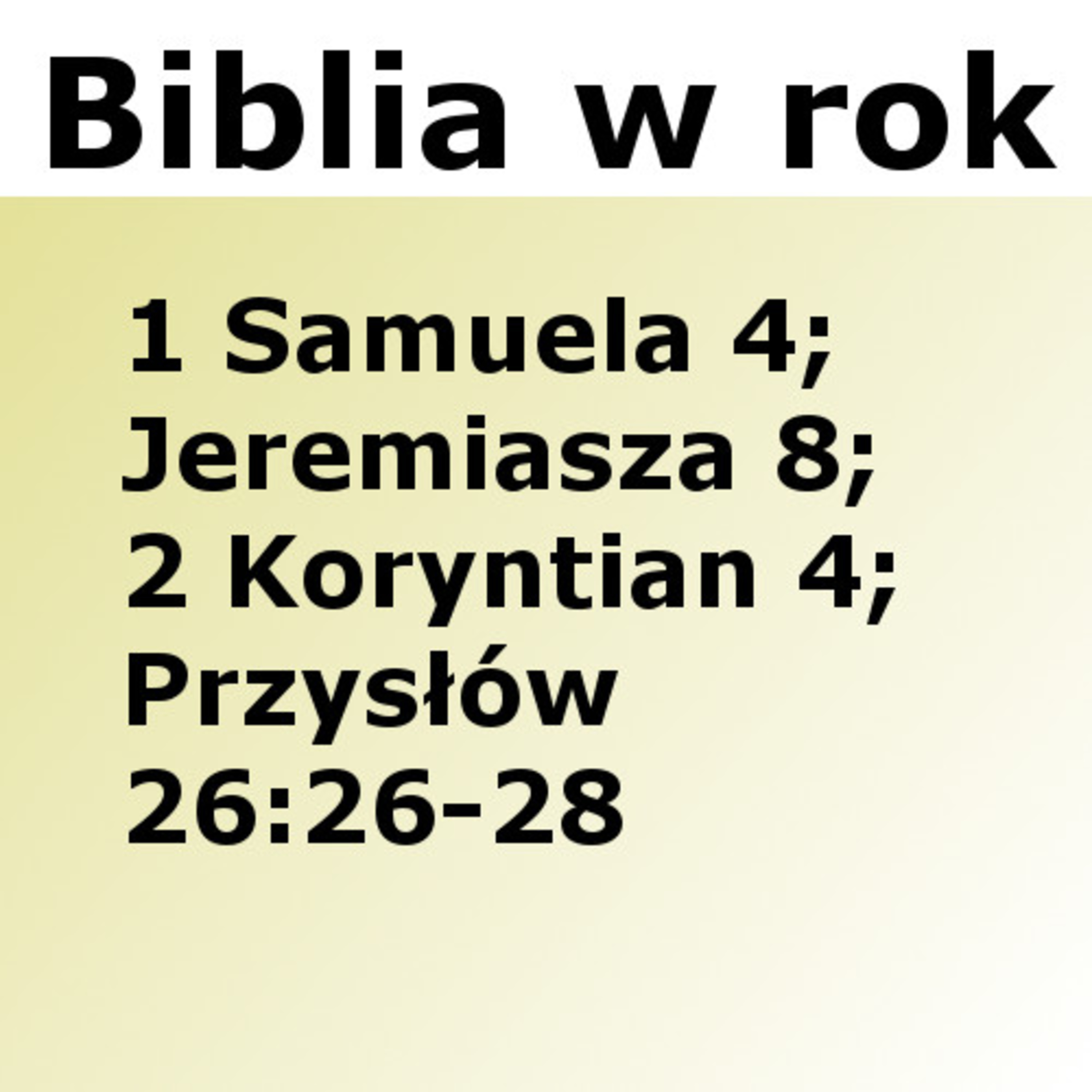 Biblijne przemyślenia