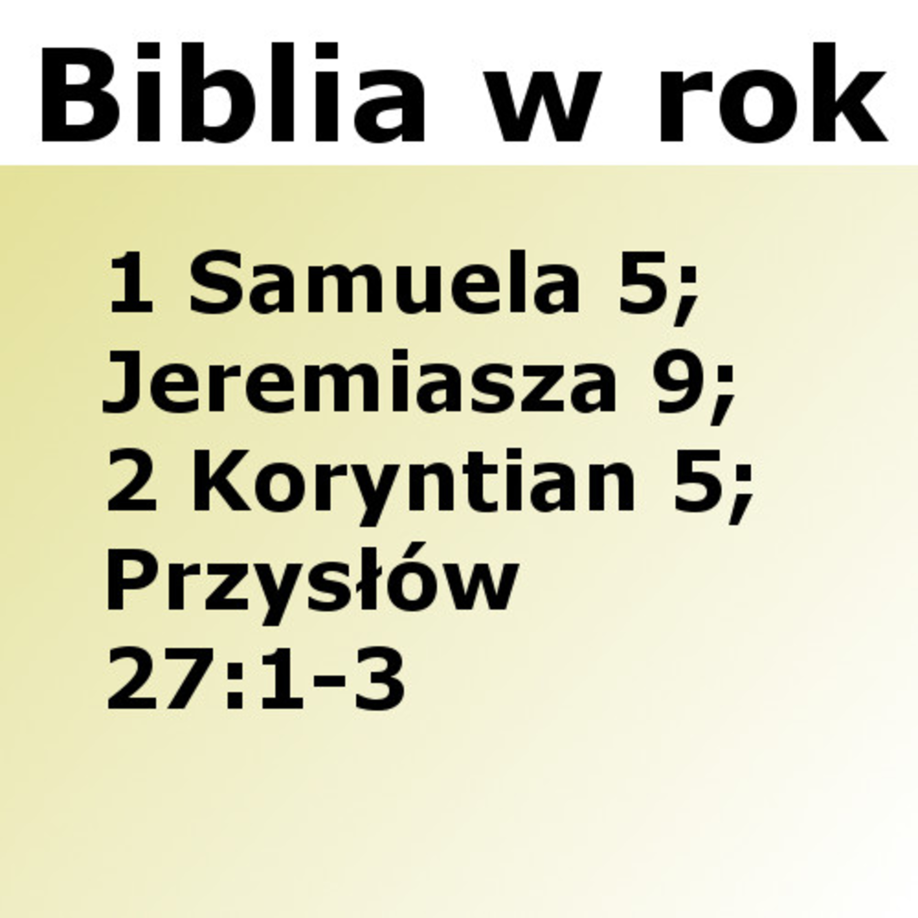 Biblijne przemyślenia